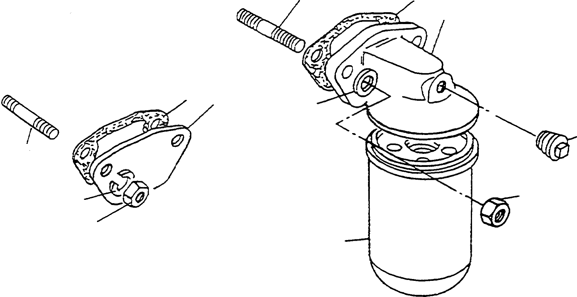 Схема запчастей Komatsu WA90-1S - МАСЛ. ФИЛЬТР ДВИГАТЕЛЬ, КРЕПЛЕНИЕ ДВИГАТЕЛЯ