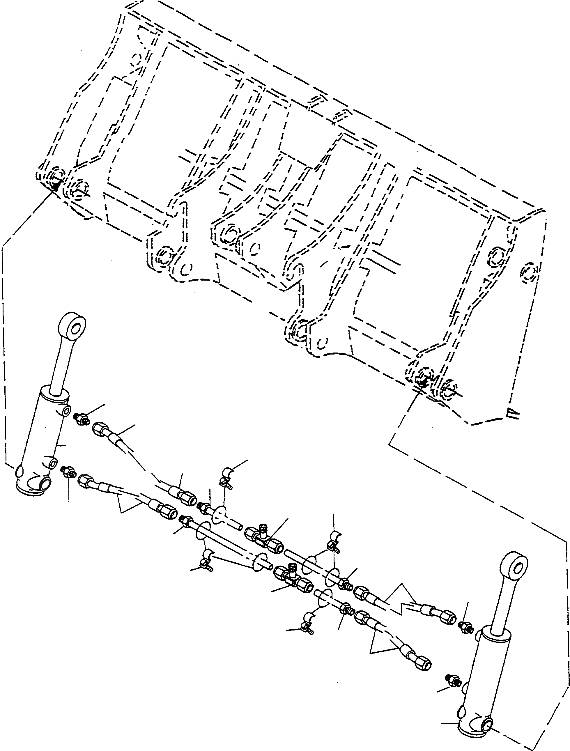 Схема запчастей Komatsu WA90-1S - GRAB КОВШ, ТРУБЫS ОБОРУД-Е