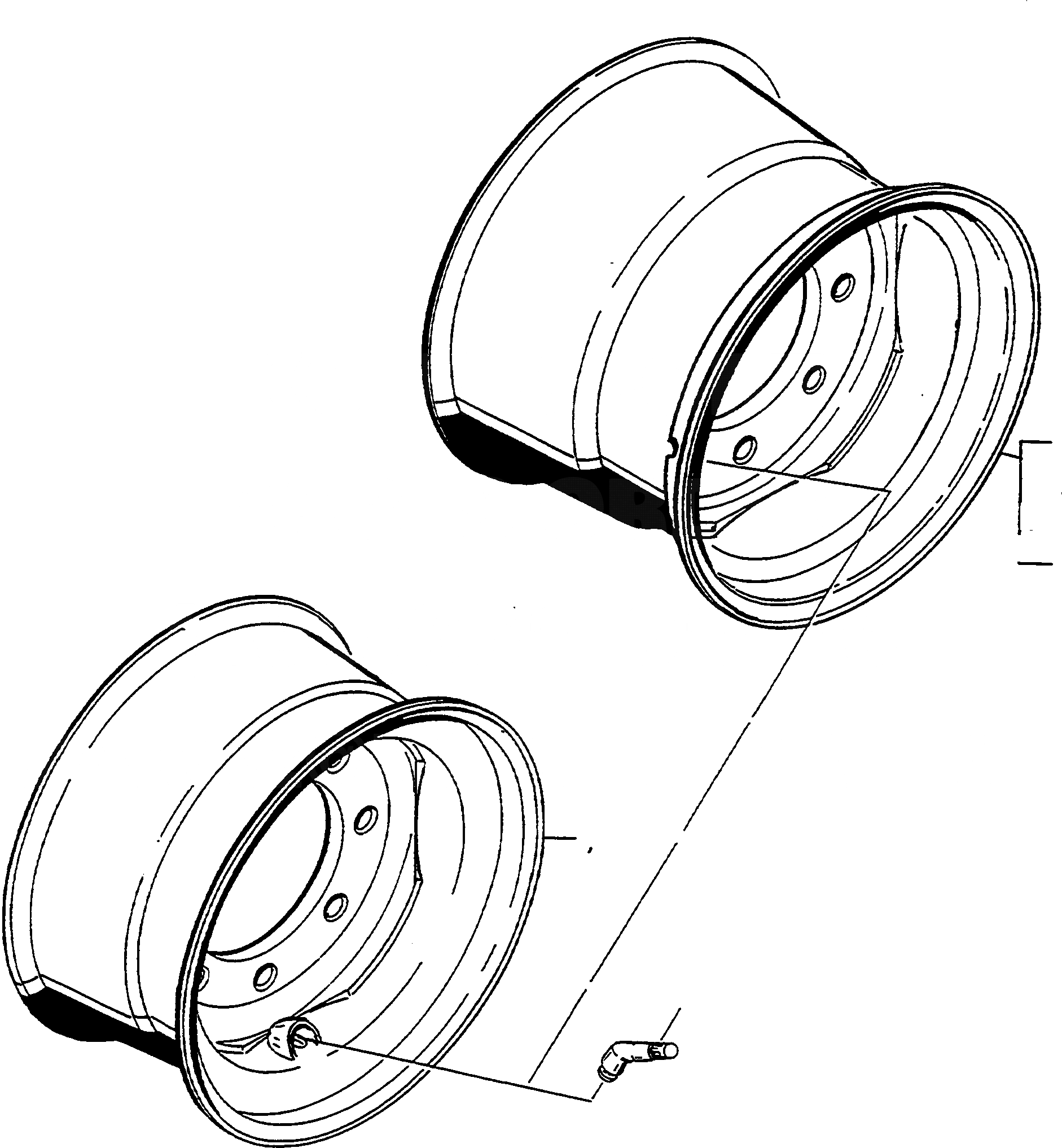 Схема запчастей Komatsu WA90-1S - DISC КОЛЕСА DISC КОЛЕСА, ЦЕПЬ