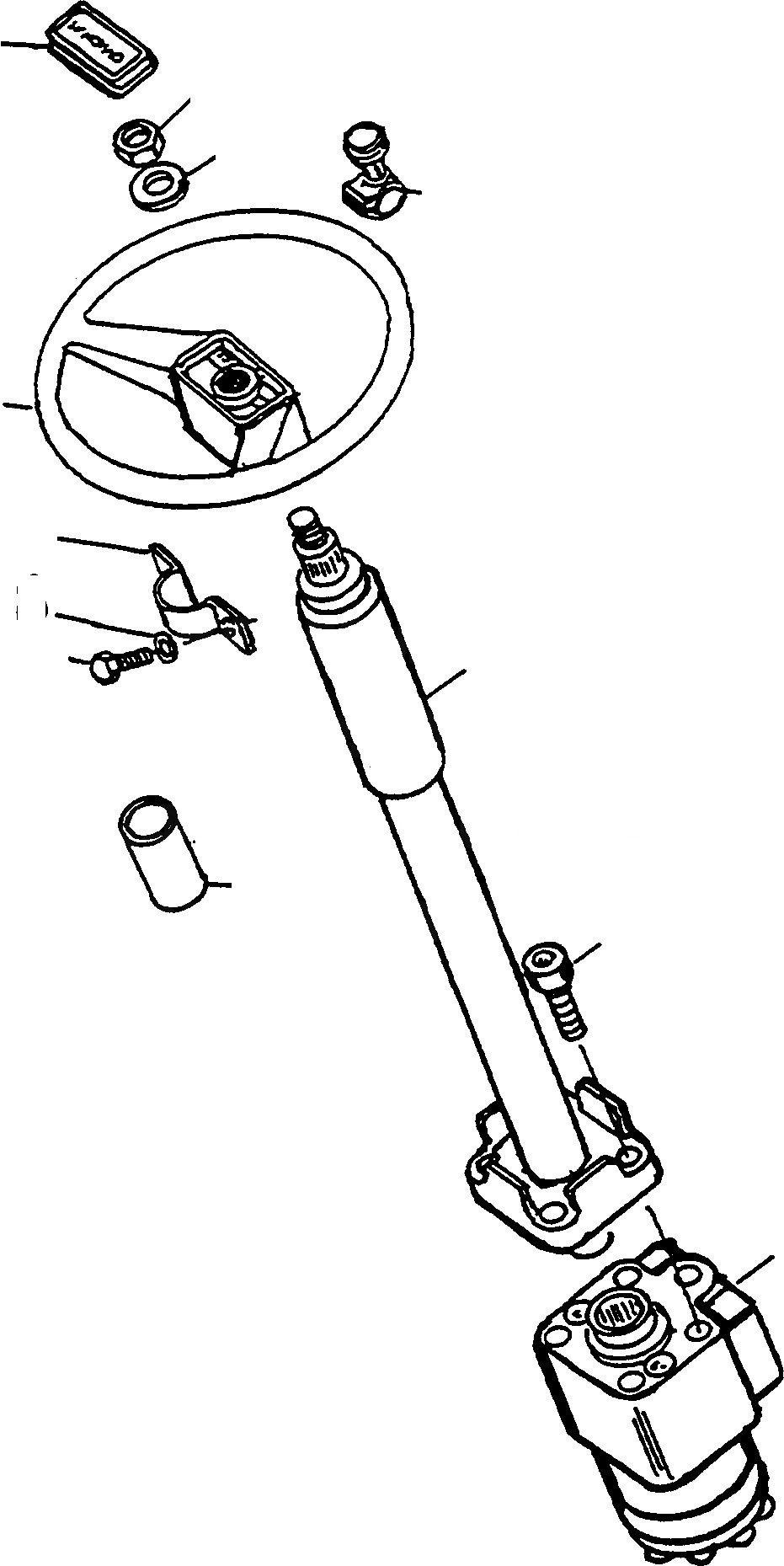 Схема запчастей Komatsu WA90-1S - РУЛЕВ. УПРАВЛЕНИЕ, РУЛЕВ. УПРАВЛЕНИЕ КРЕПЛЕНИЕ 7 РУЛЕВ. УПРАВЛЕНИЕ