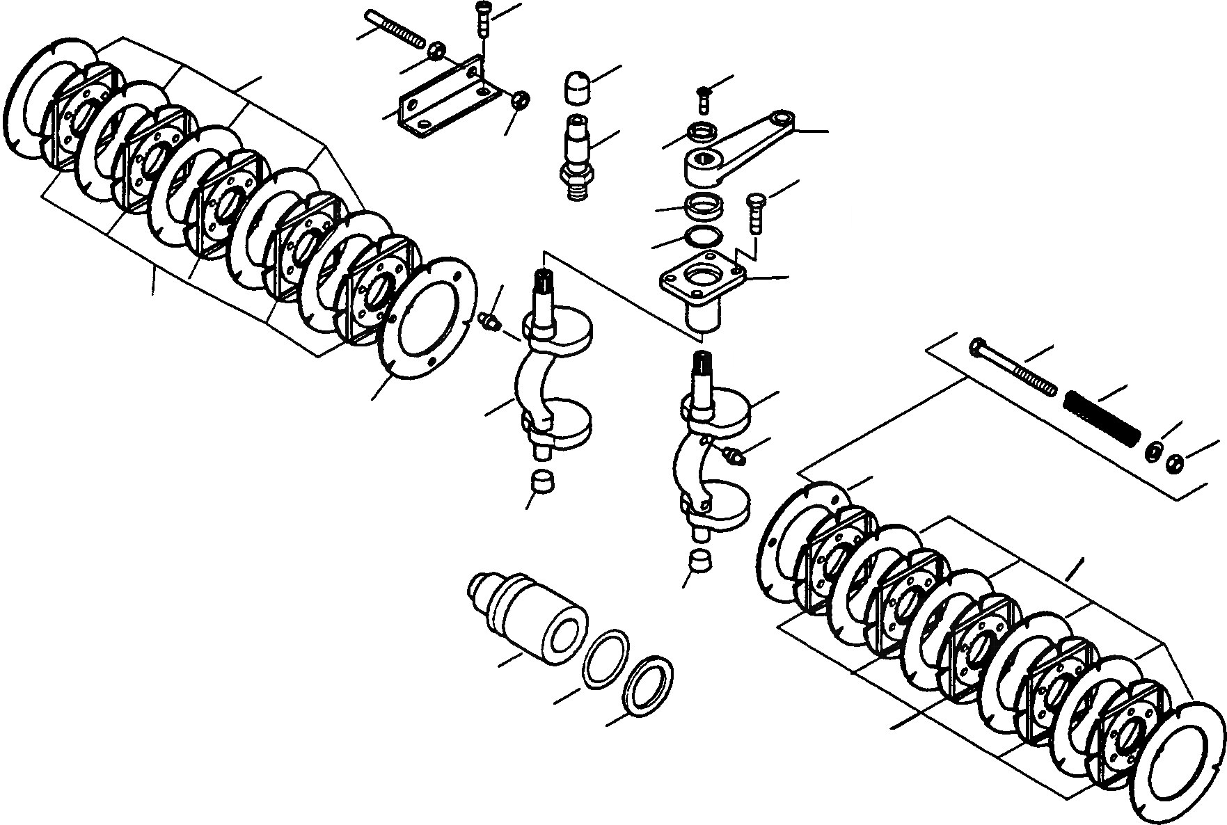 Схема запчастей Komatsu WA90-1S - ТОРМОЗ., ЗАДН. МОСТ ЗАДН. МОСТ