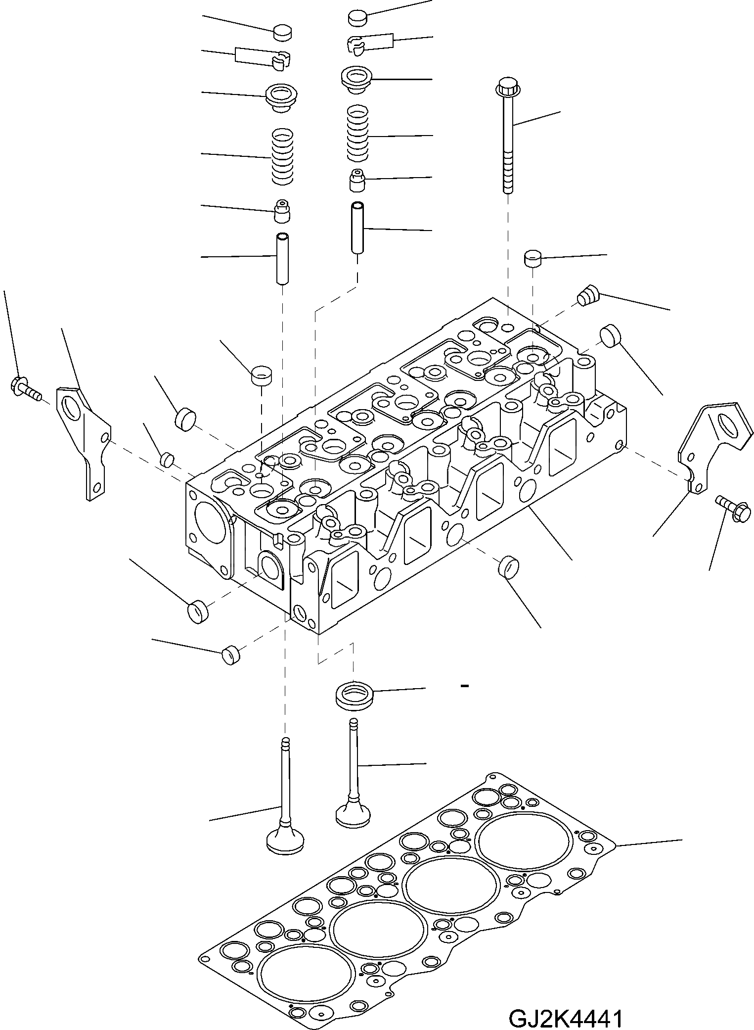 Схема запчастей Komatsu WA90-5 20 km - ГОЛОВКА ЦИЛИНДРОВ И ATTACHING ЧАСТИ ДВИГАТЕЛЬ, КРЕПЛЕНИЕ ДВИГАТЕЛЯ
