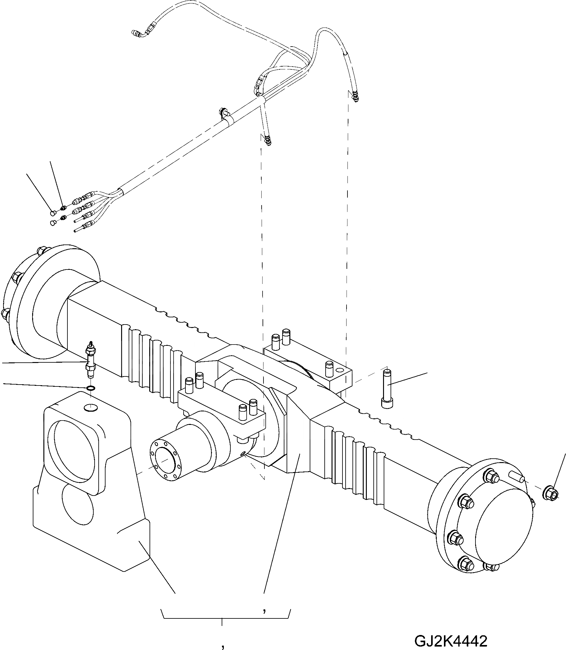 Схема запчастей Komatsu WA90-5 20 km - ЗАДН. МОСТ ЗАДН. МОСТ