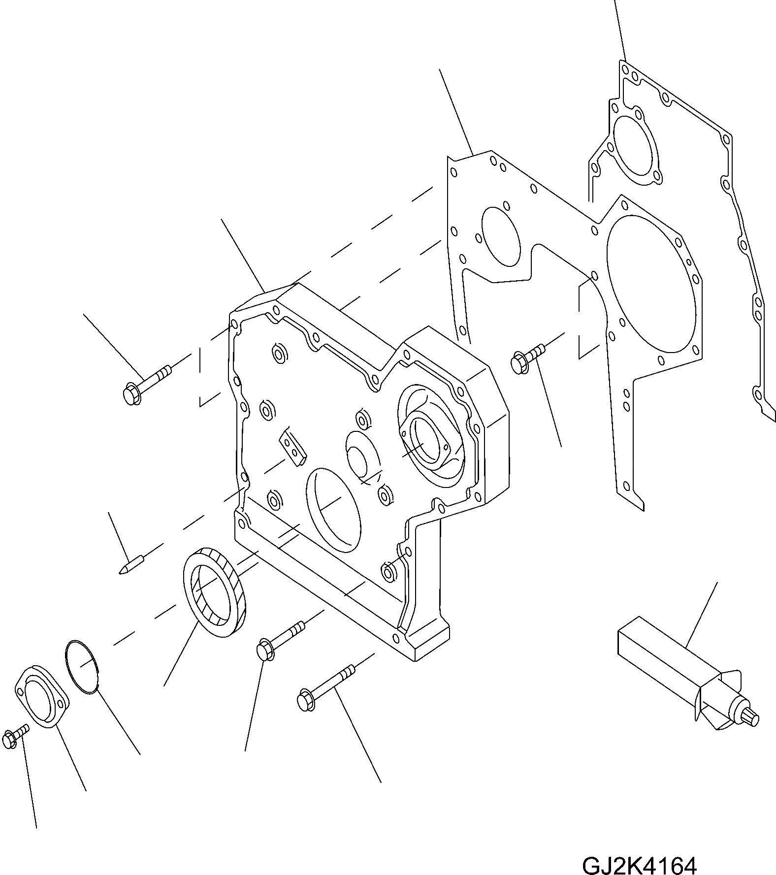 Схема запчастей Komatsu WA90-5 30 km - TIMING КОРПУС ШЕСТЕРЕНН. ПЕРЕДАЧИ И КАРТЕР МАХОВИКА ДВИГАТЕЛЬ, КРЕПЛЕНИЕ ДВИГАТЕЛЯ