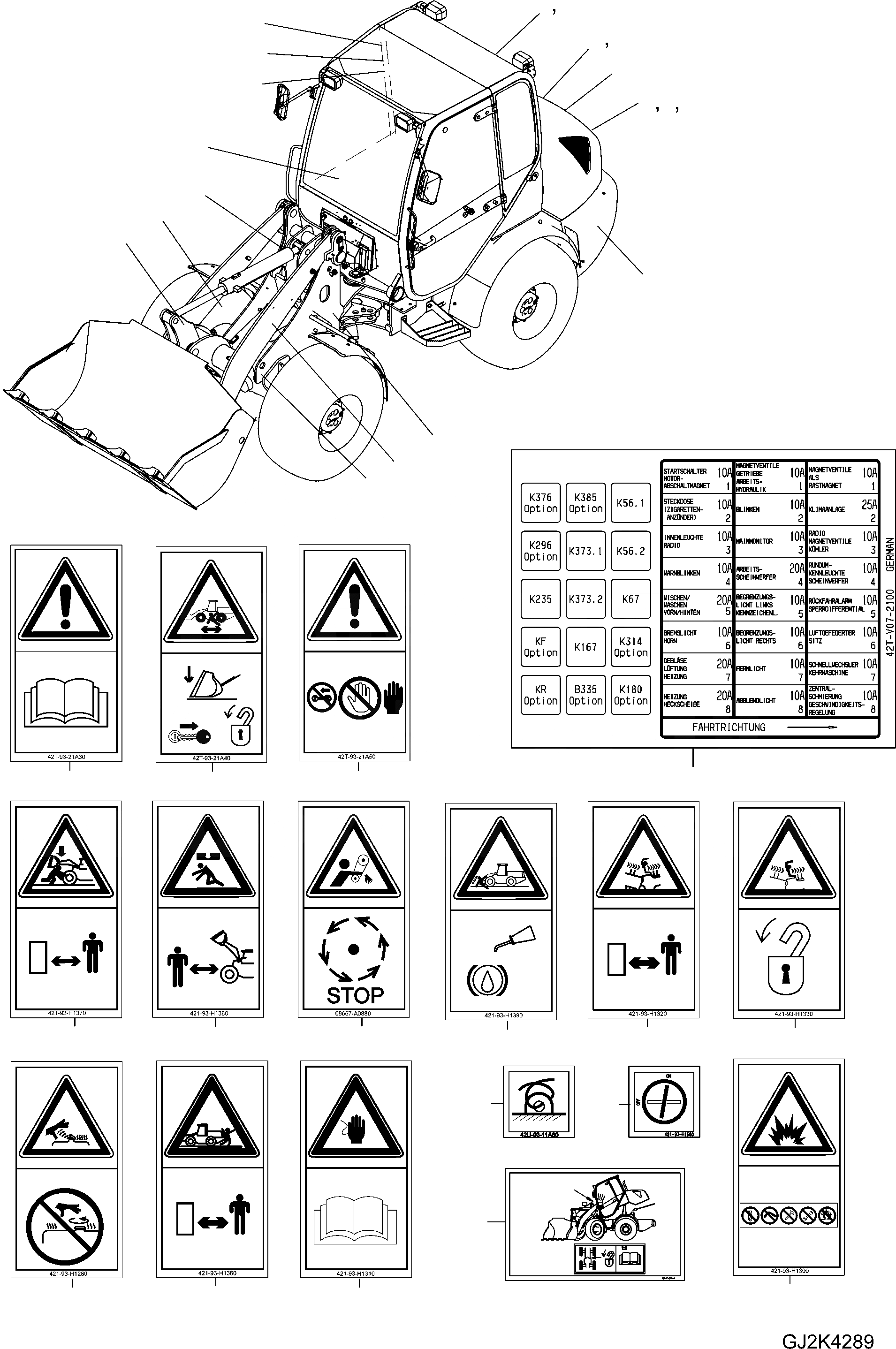 Схема запчастей Komatsu WA90-5 30 km - ТАБЛИЧКИS, ПОРТУГАЛ. ИНСТРУМЕНТ, АКСЕССУАРЫ, БУКВЕНН.
