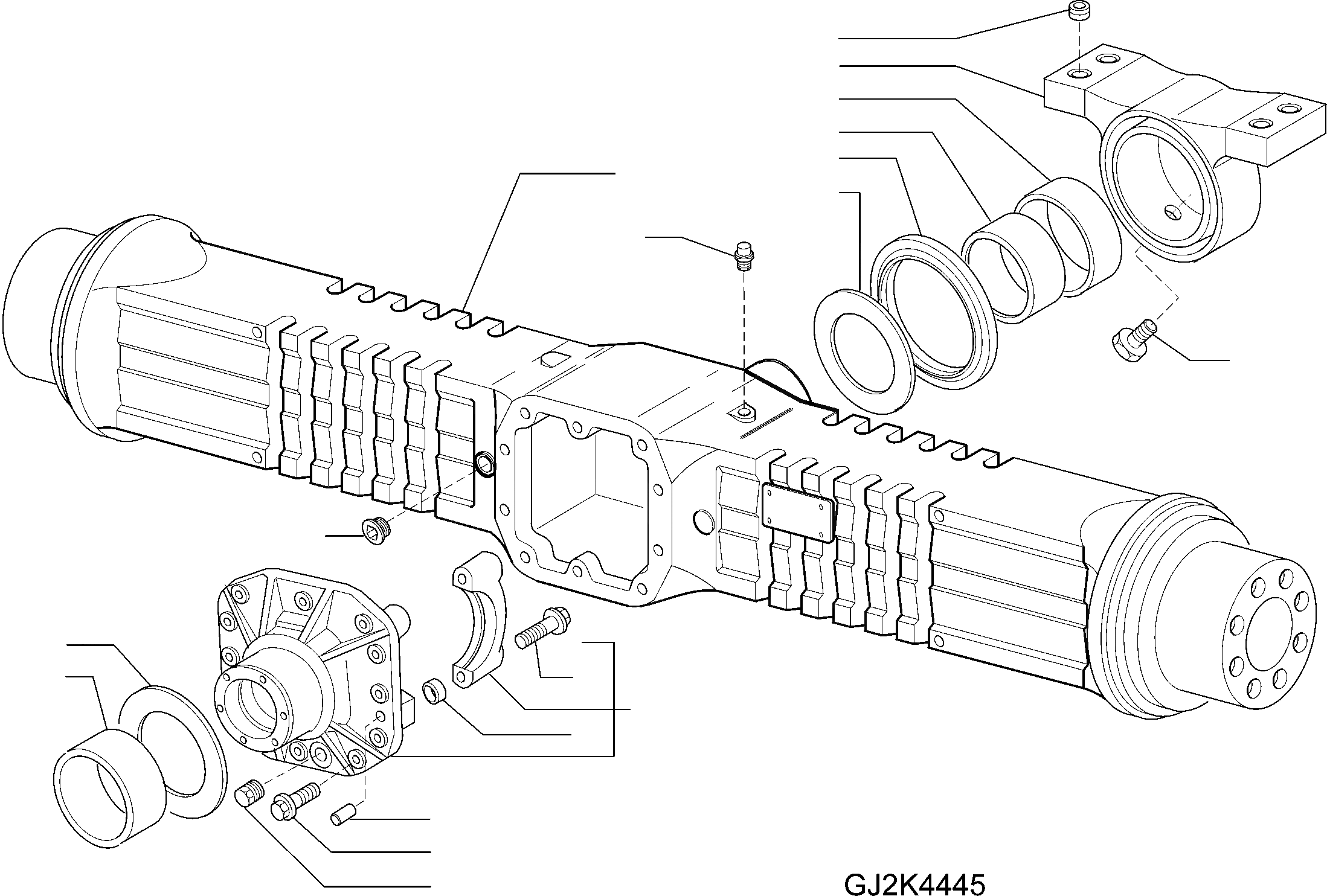 Схема запчастей Komatsu WA90-5 20 km - ЗАДН. МОСТ, КОЖУХ И КОМПОНЕНТЫ, МОСТ С % САМОБЛОКИР. ЗАДН. МОСТ