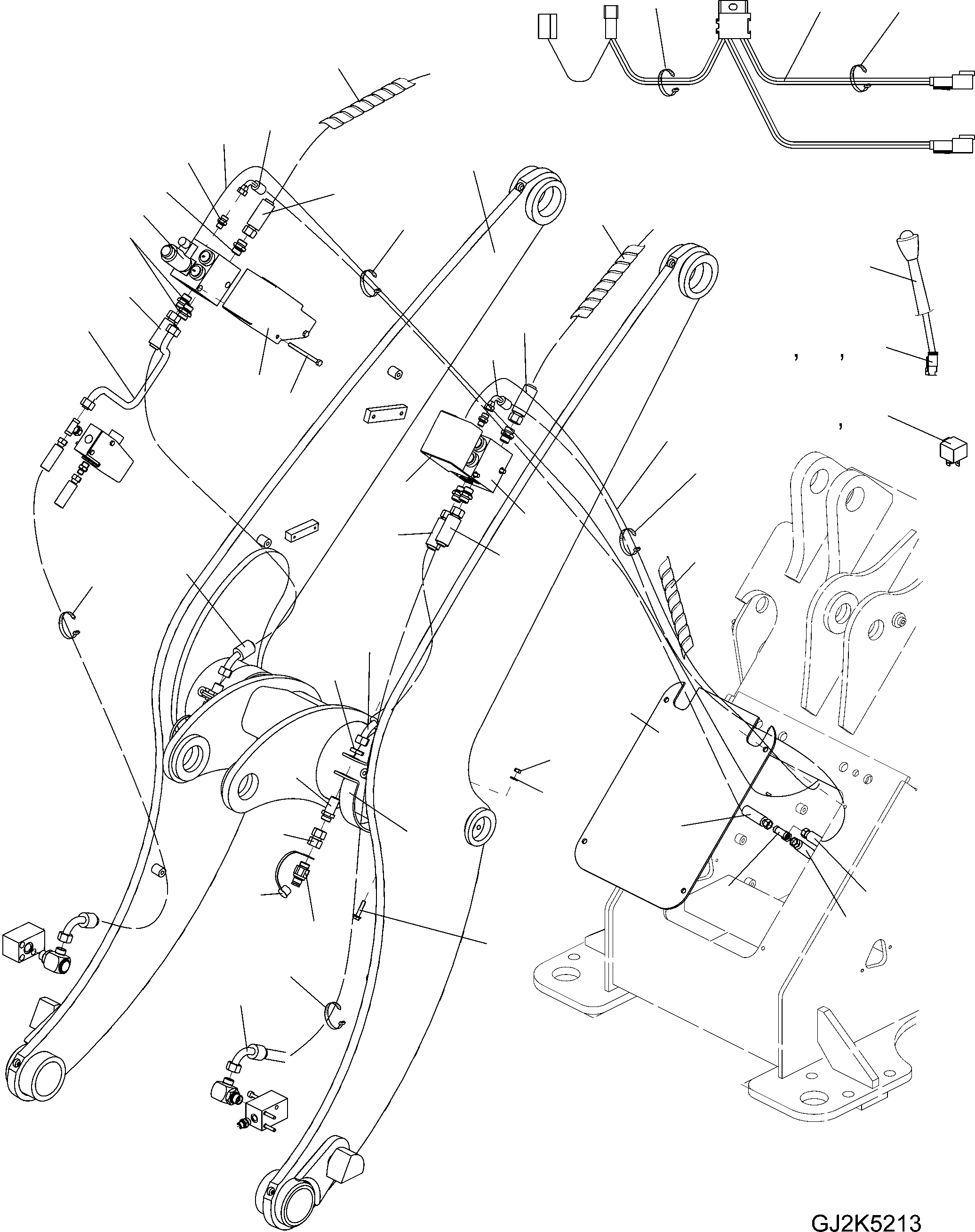 Схема запчастей Komatsu WA90-5 20 km - ГИДРАВЛИКА, СПЕЦ. ОБОРУД-Е ОБОРУД-Е