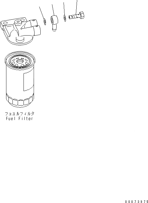 Схема запчастей Komatsu WA90-6 - ТОПЛИВН. ВХОДН. ФИТТИНГ AA ДВИГАТЕЛЬ