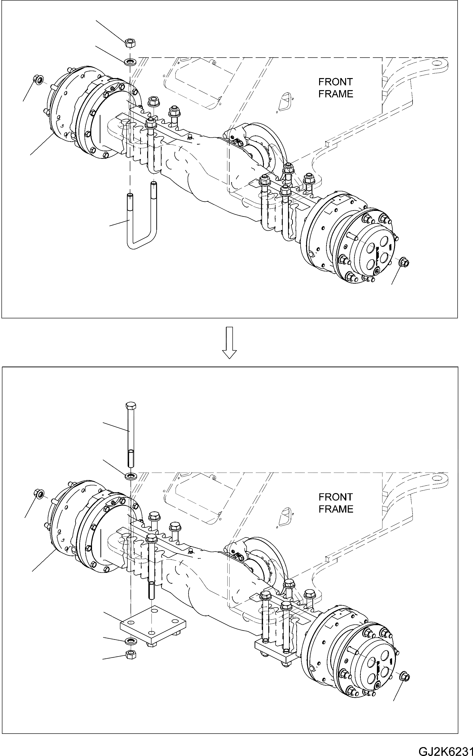 Схема запчастей Komatsu WA90-6 - ПЕРЕДНИЙ МОСТ (С % DIFF. БЛОКИР.) F ТРАНСМИССИЯ