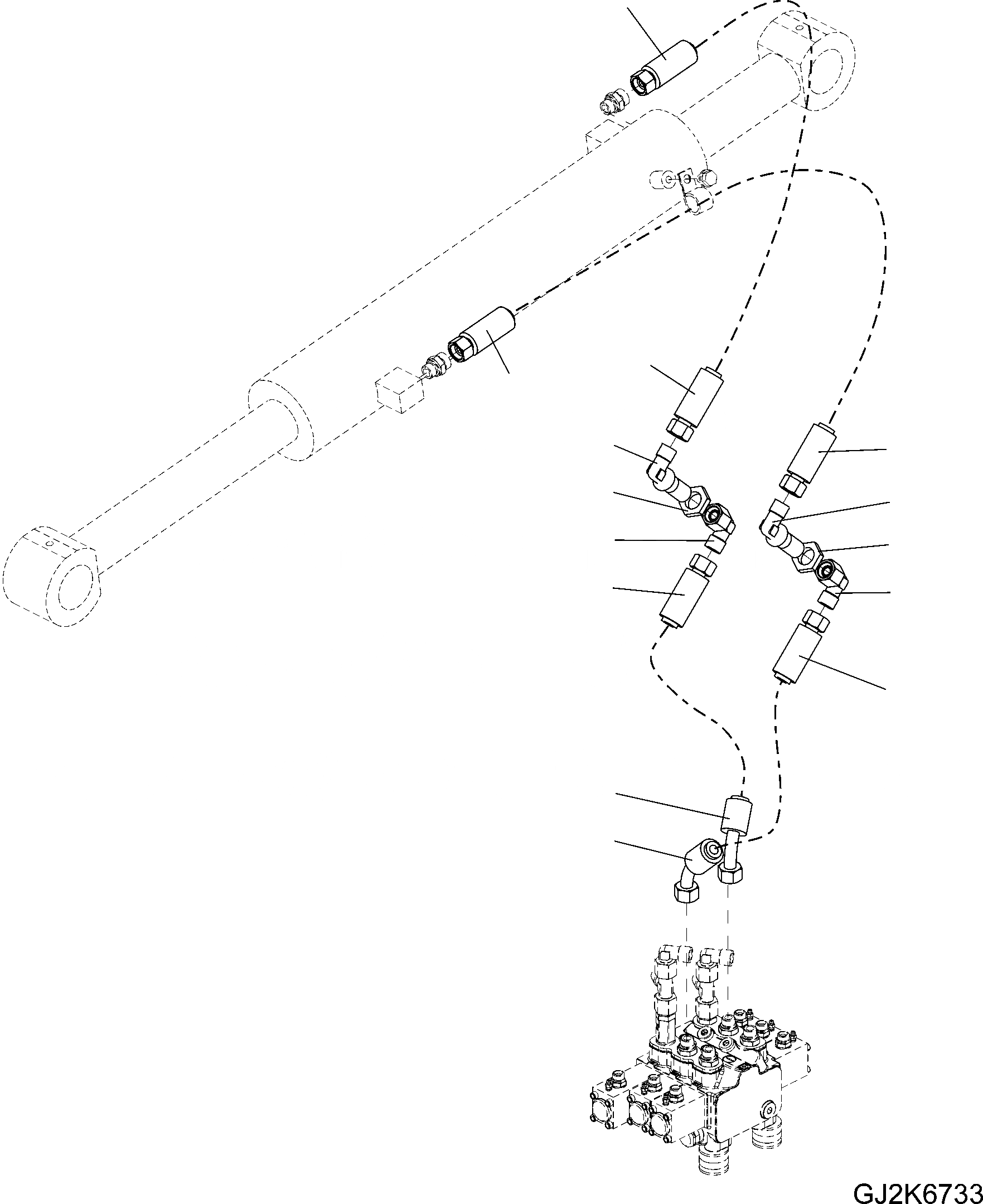 Схема запчастей Komatsu WA90-6 - ГИДРАВЛ ЛИНИЯ (/) H ГИДРАВЛИКА