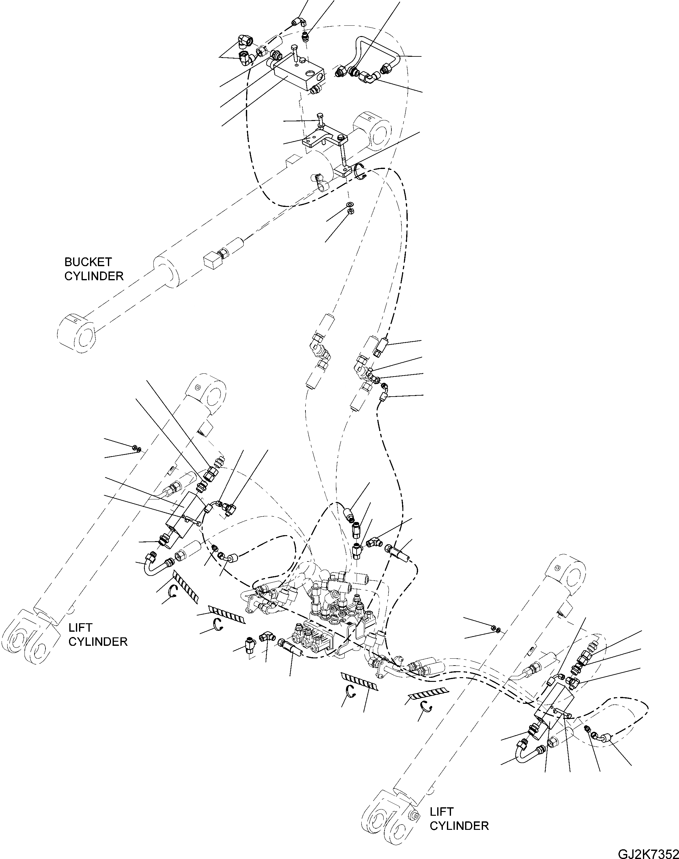 Схема запчастей Komatsu WA90-6 - OVER ЦЕНТР. КЛАПАН (БЕЗ ECSS) H ГИДРАВЛИКА