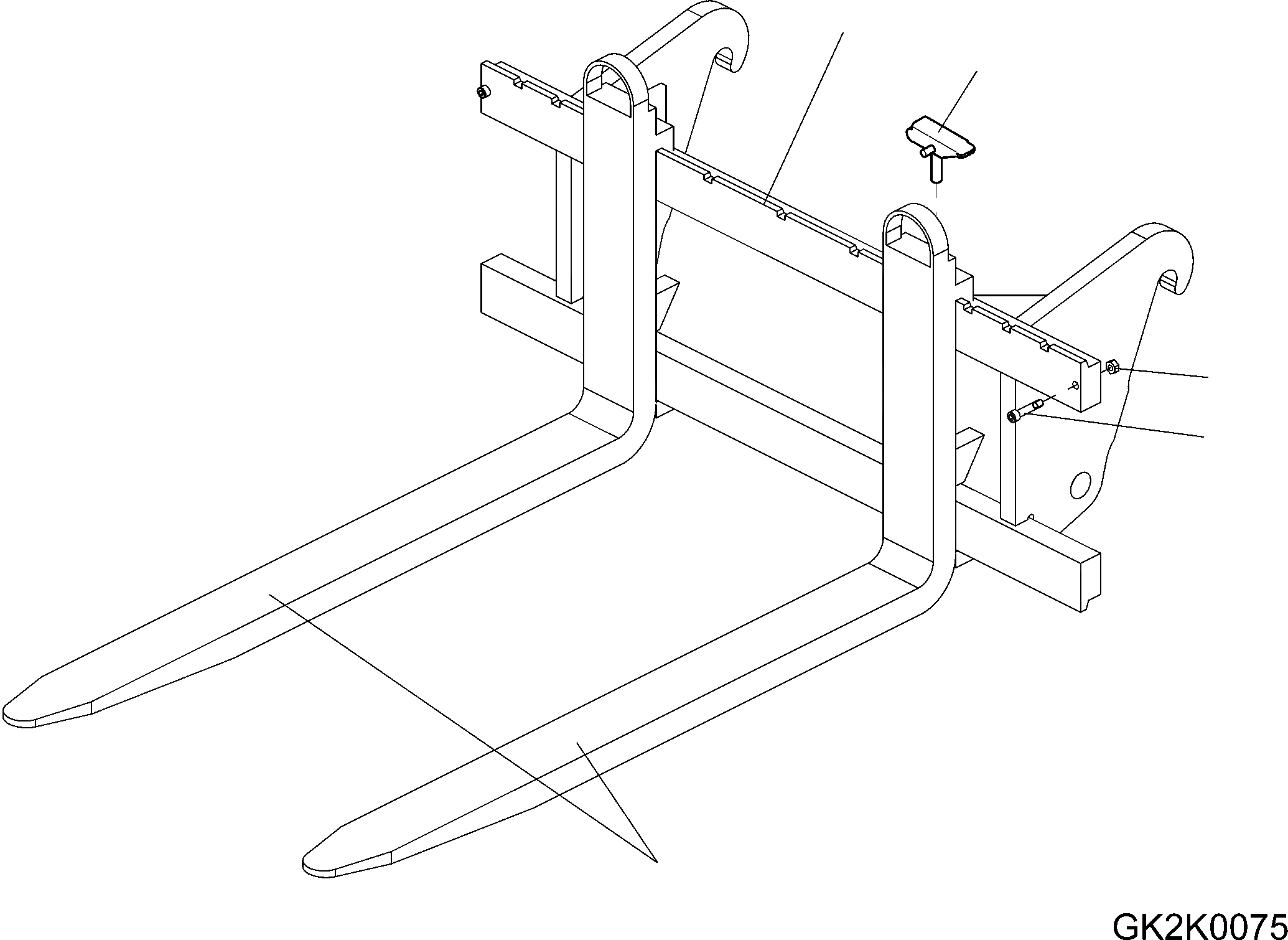 Схема запчастей Komatsu WA90-6 - ВИЛОЧНАЯ ТЕХНИКА T РАБОЧЕЕ ОБОРУДОВАНИЕ