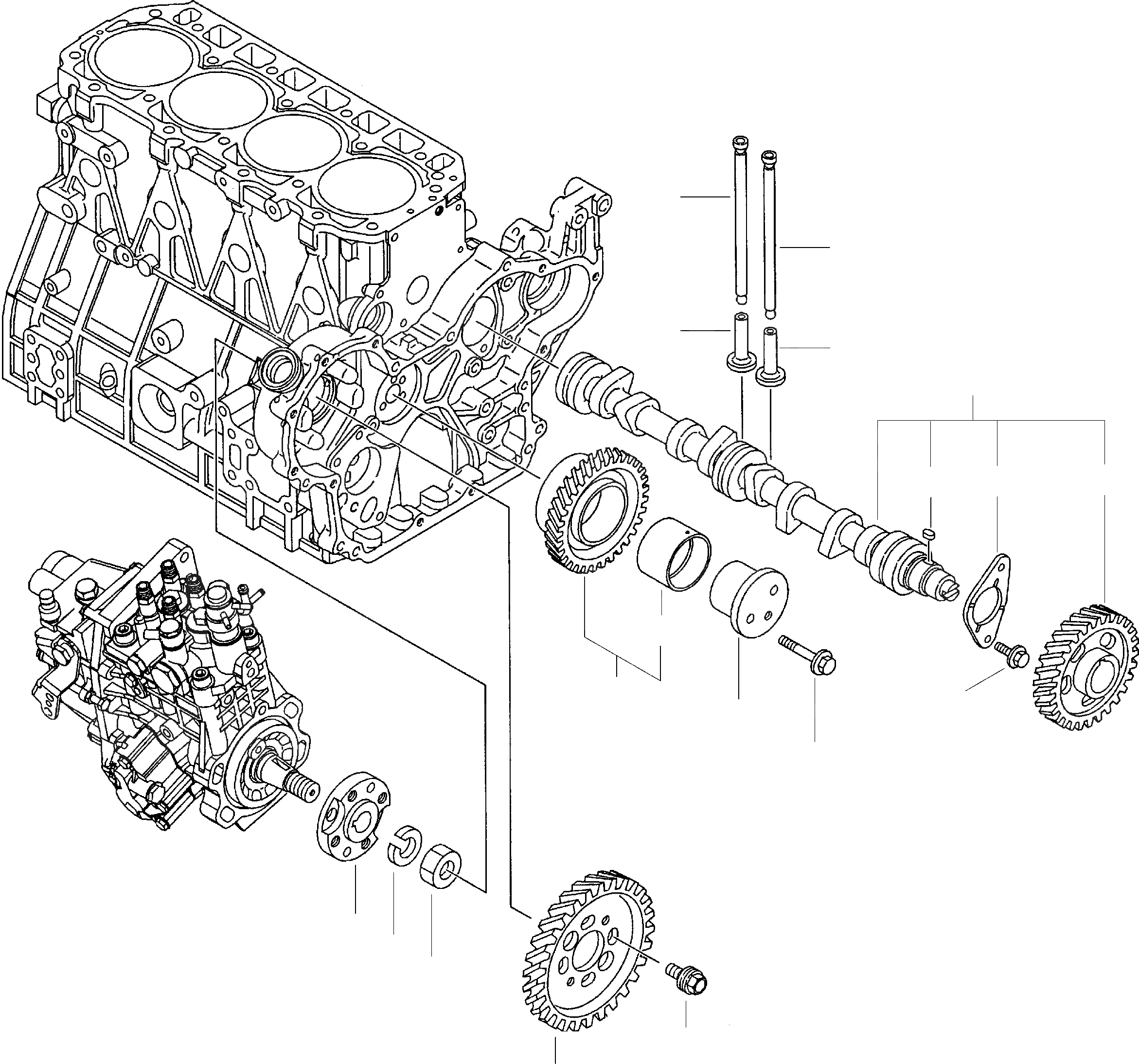 Схема запчастей Komatsu WA90-3 - ДВИГАТЕЛЬ TIMING ПРИВОД, WA9 - ДВИГАТЕЛЬ, КРЕПЛЕНИЕ ДВИГАТЕЛЯ