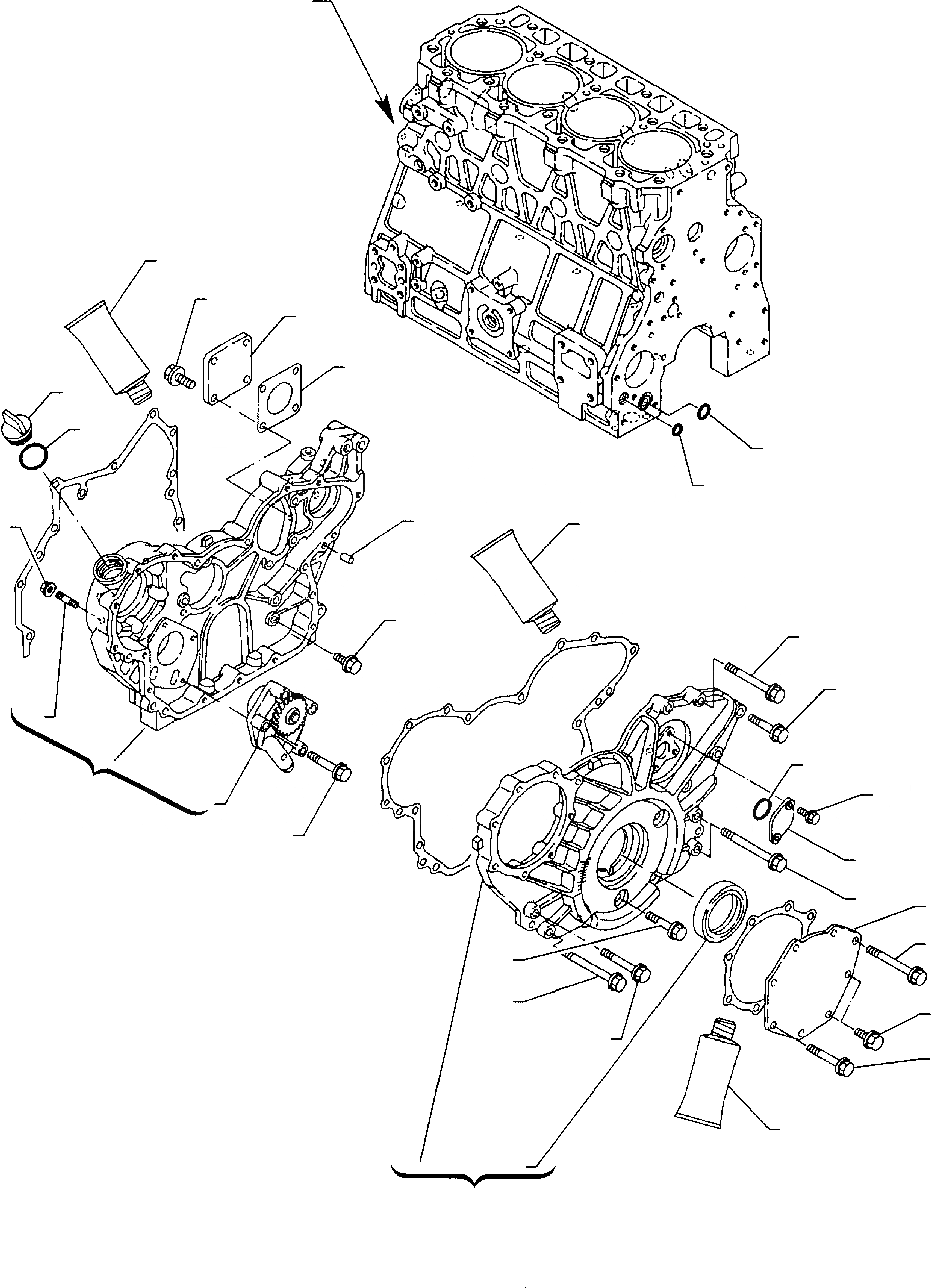Схема запчастей Komatsu WB140-2 - КОЖУХ ШЕСТЕРЕН. ПЕРЕДАЧИ (ASPIRATED ДВИГАТЕЛЬ) ДВИГАТЕЛЬ