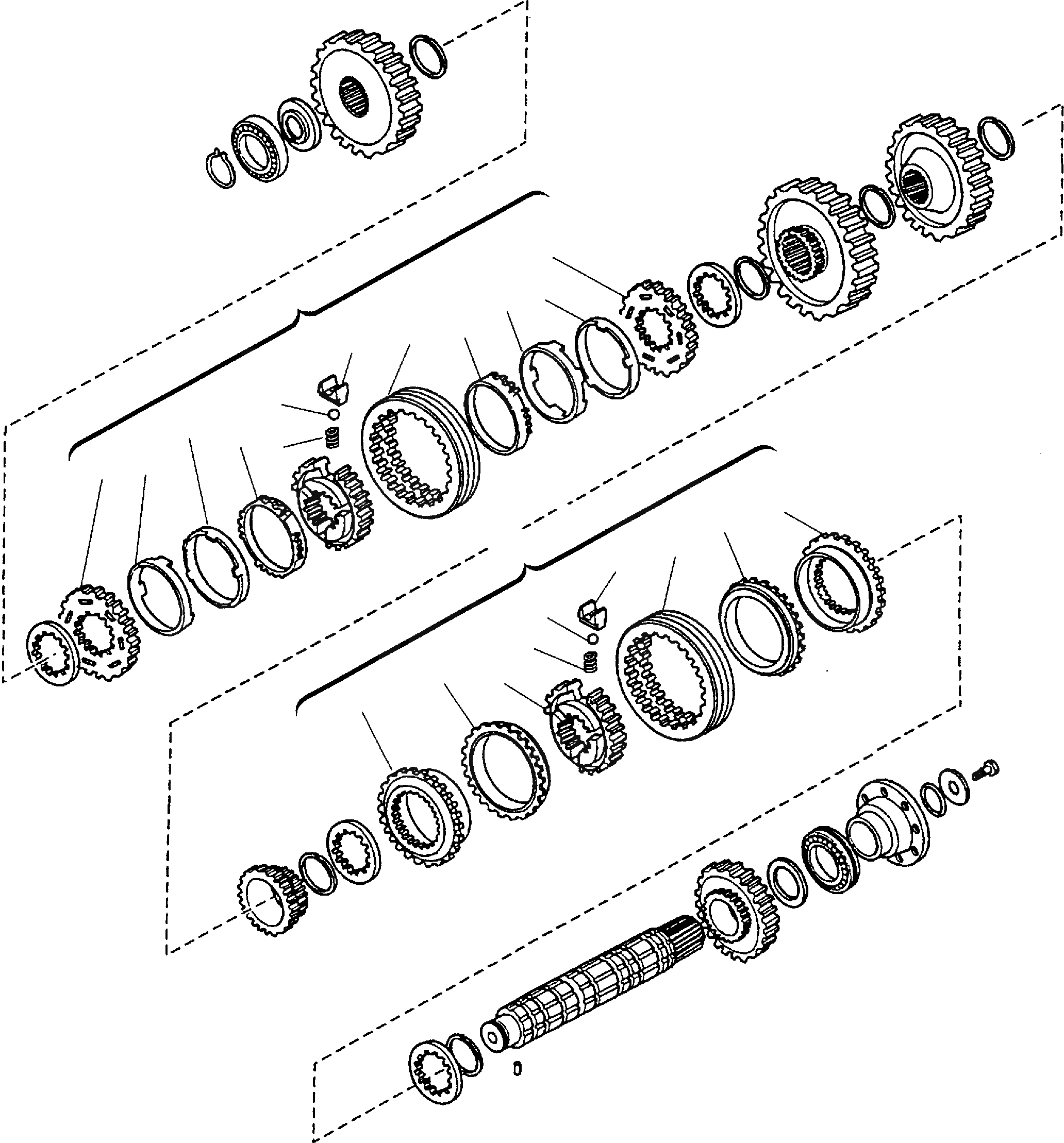 Схема запчастей Komatsu WB140-2 - ТРАНСМИССИЯ (WD) (7/) РАМА