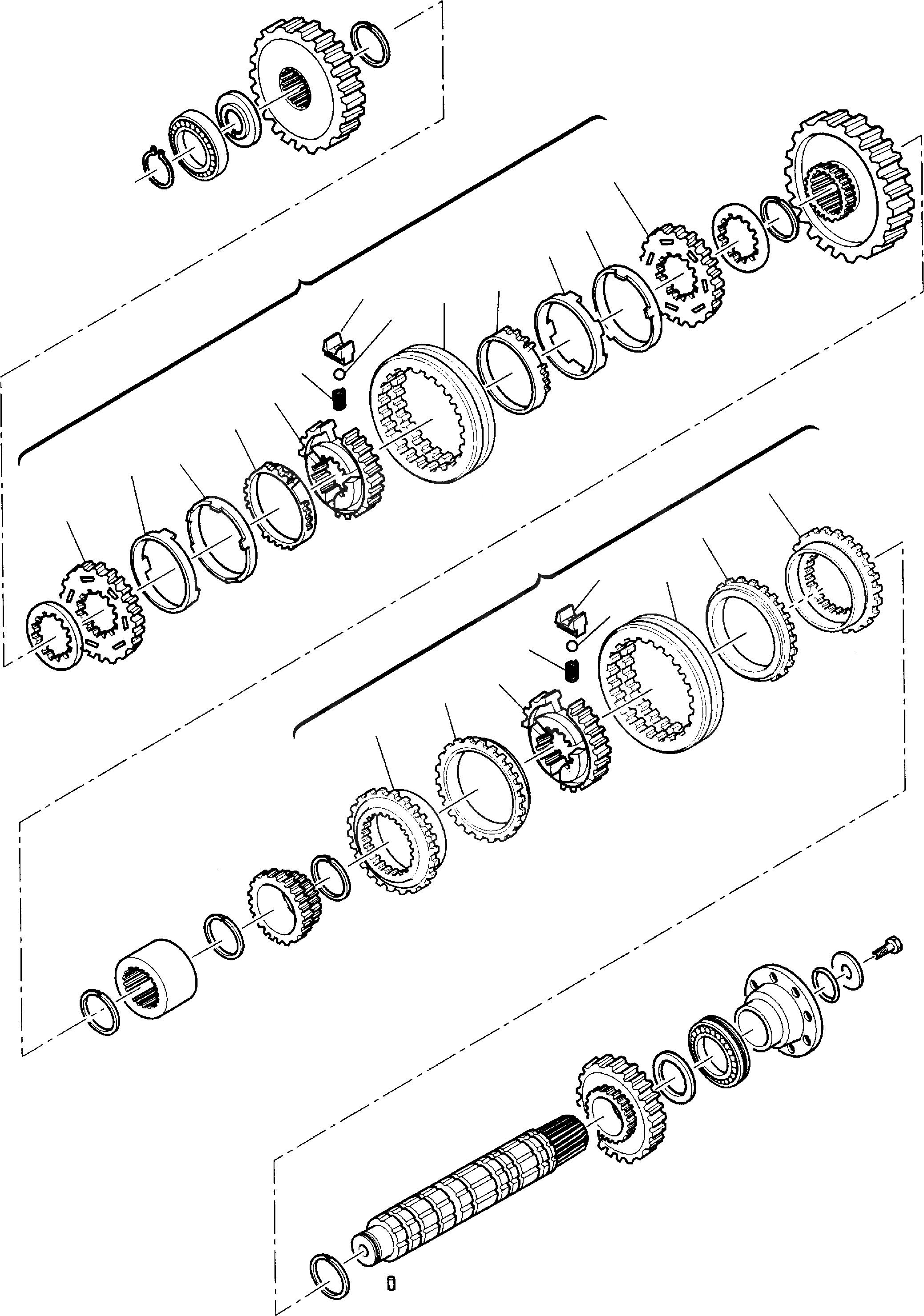 Схема запчастей Komatsu WB140-2 - ТРАНСМИССИЯ (WD) (7/) РАМА