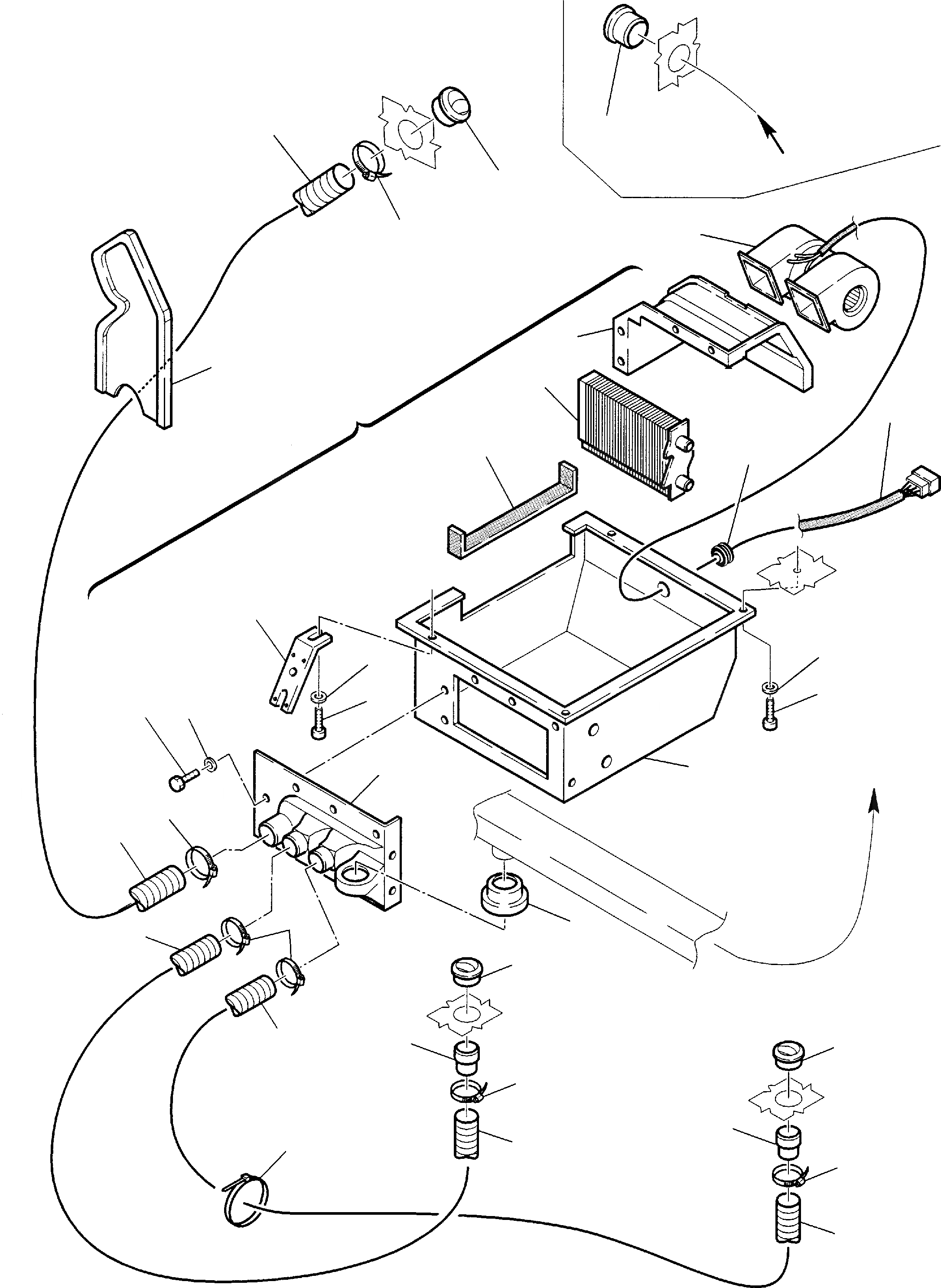 Схема запчастей Komatsu WB140-2 - СИСТЕМА ПОДОГРЕВА (/) ЧАСТИ КОРПУСА И КАБИНА
