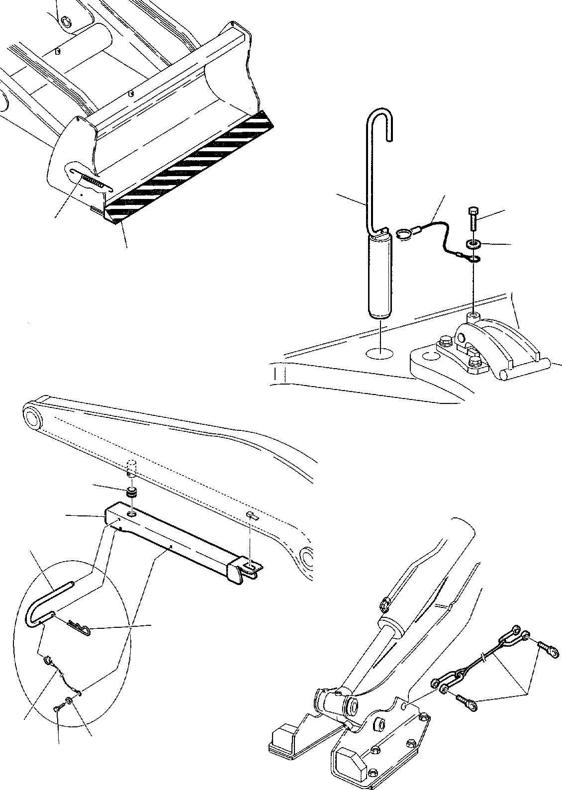 Схема запчастей Komatsu WB140-2 - ОБОРУД-Е МАРКИРОВКА