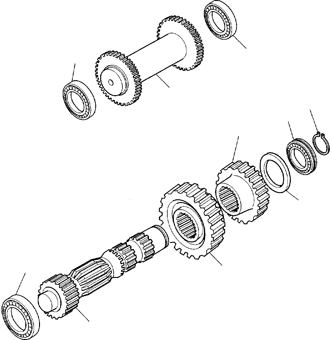 Схема запчастей Komatsu WB140-2 - ТРАНСМИССИЯ (WD) (/) РАМА