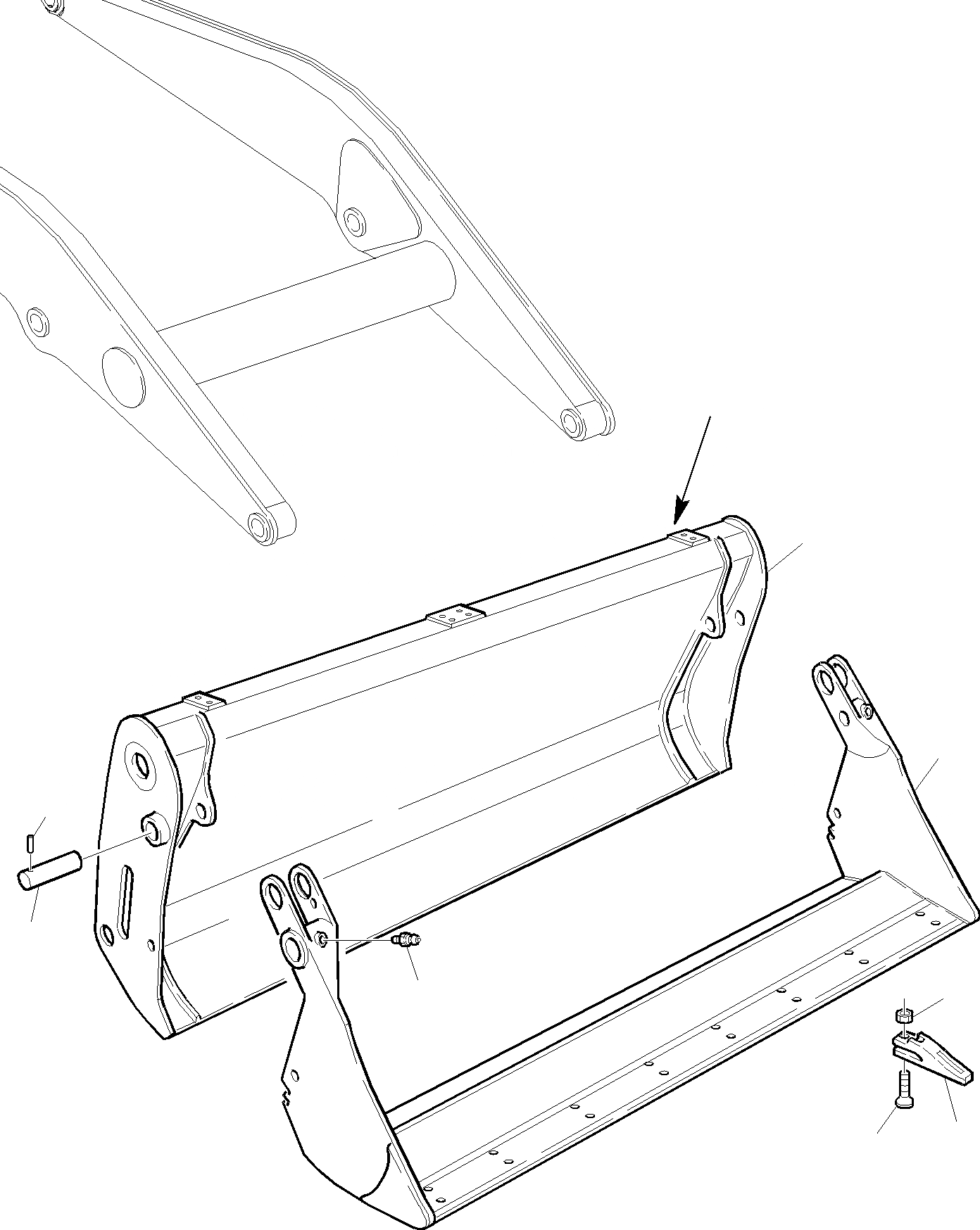Схема запчастей Komatsu WB140-2 - КОВШ [4 В 1] РАБОЧЕЕ ОБОРУДОВАНИЕ