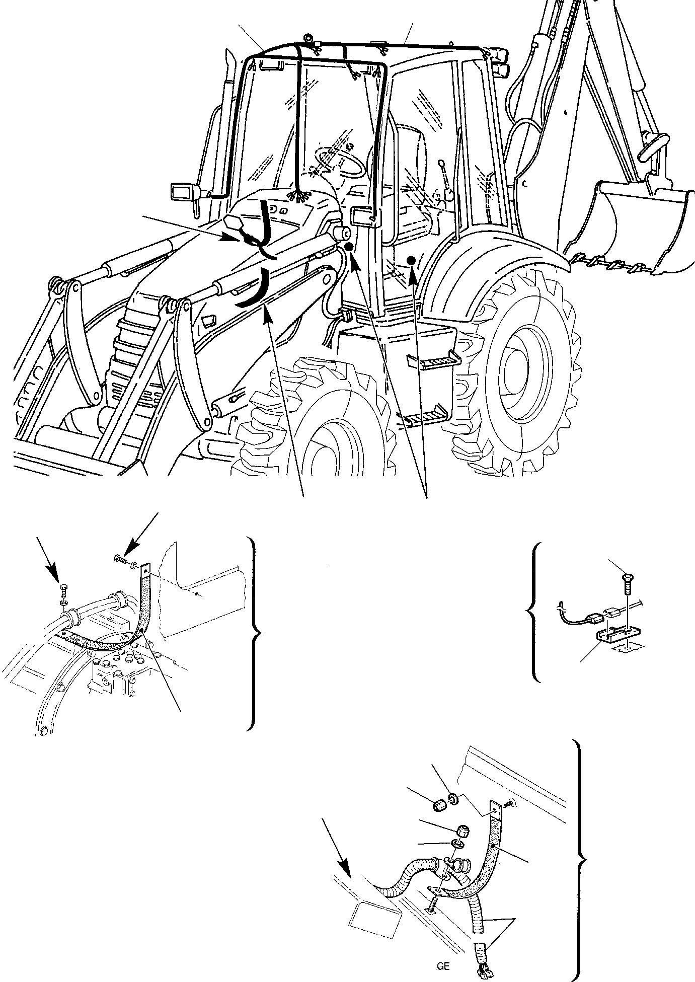 Схема запчастей Komatsu WB140PS-2 - ЭЛЕКТРИКА (/) КОМПОНЕНТЫ ДВИГАТЕЛЯ И ЭЛЕКТРИКА