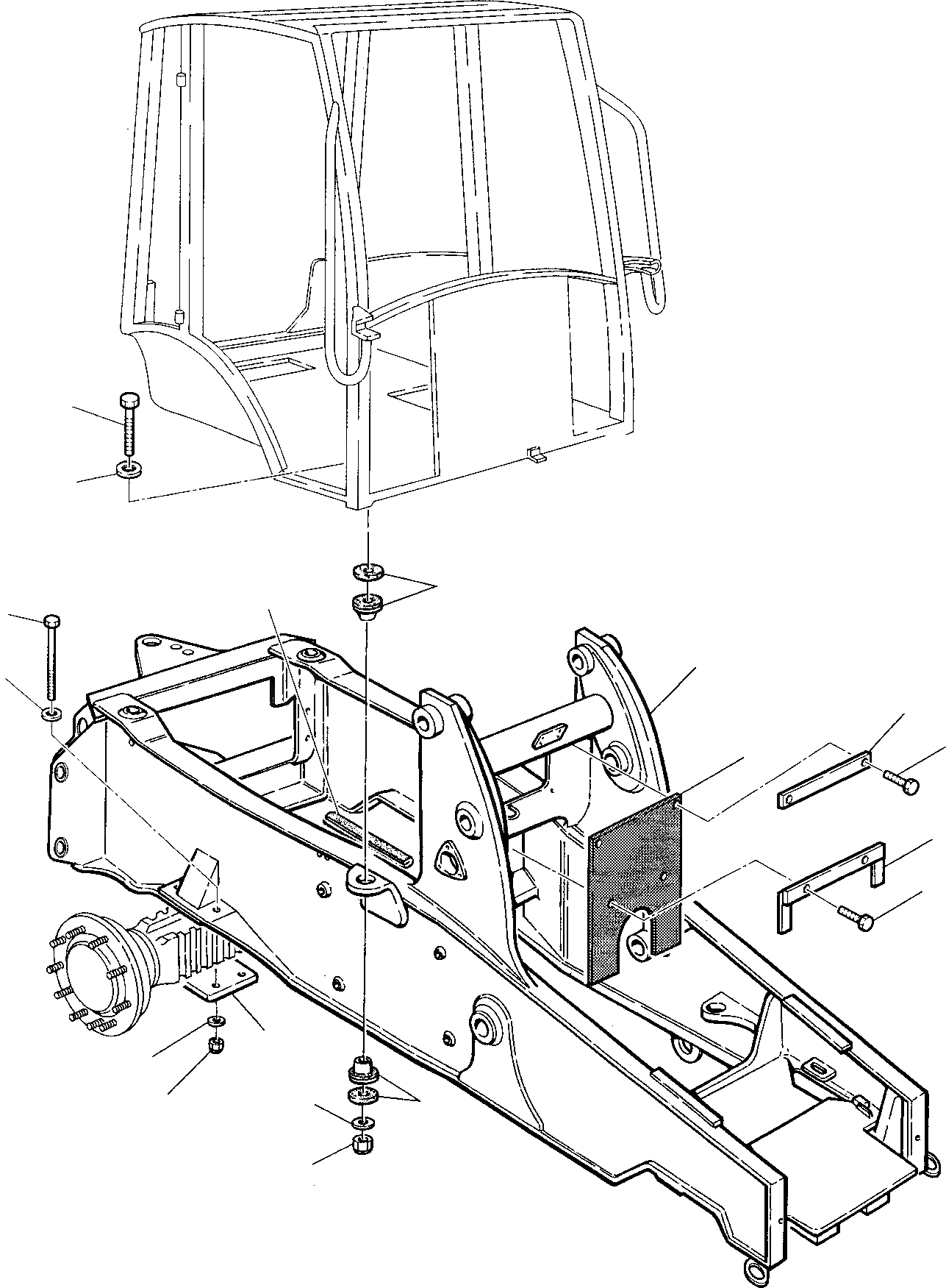 Схема запчастей Komatsu WB140PS-2 - РАМА РАМА