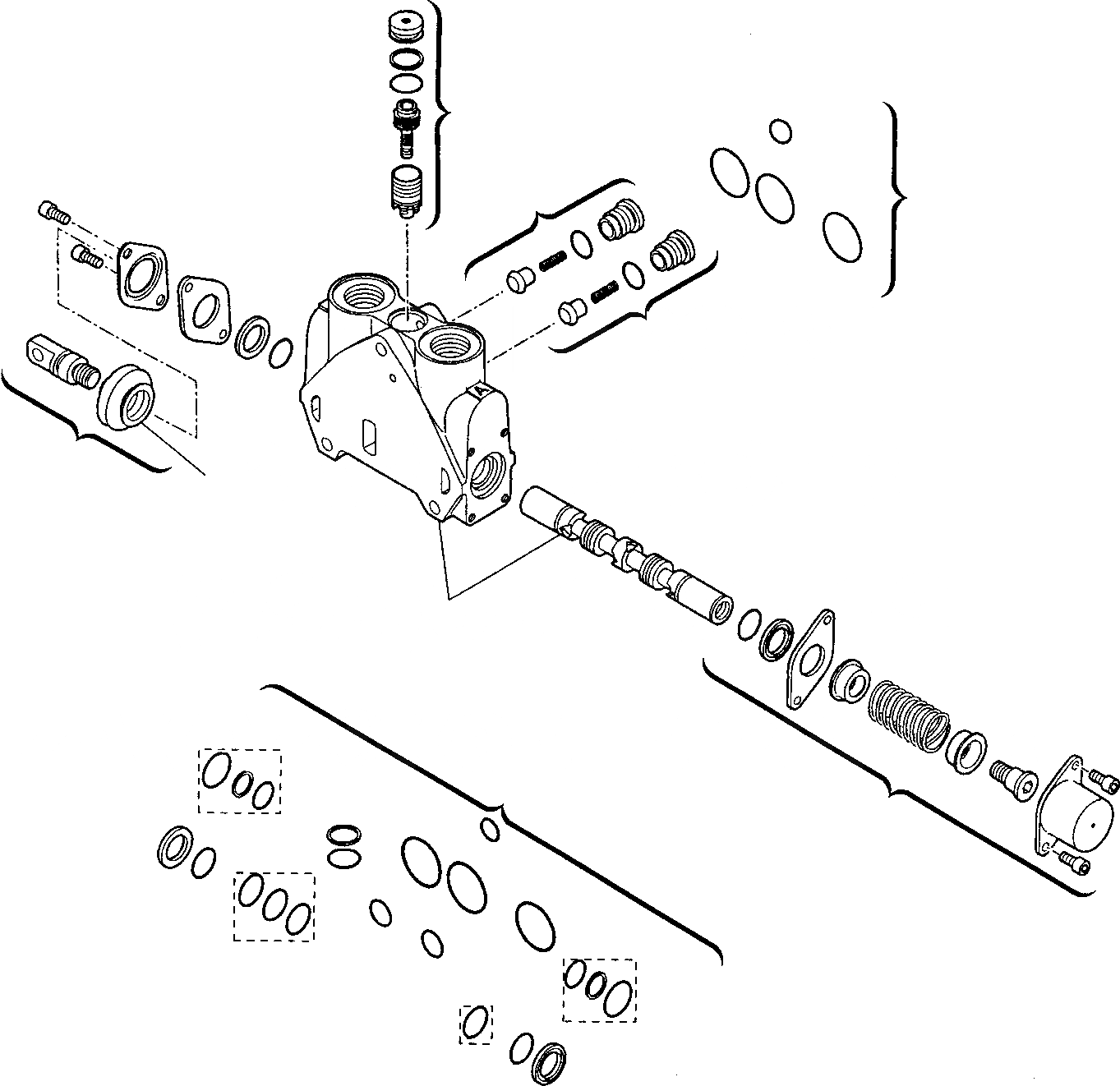 Схема запчастей Komatsu WB140PS-2 - КЛАПАН УПРАВЛ-Я ЭКСКАВАТОРОМ (/8) ГИДРАВЛИКА РАБОЧЕЕ ОБОРУДОВАНИЕ