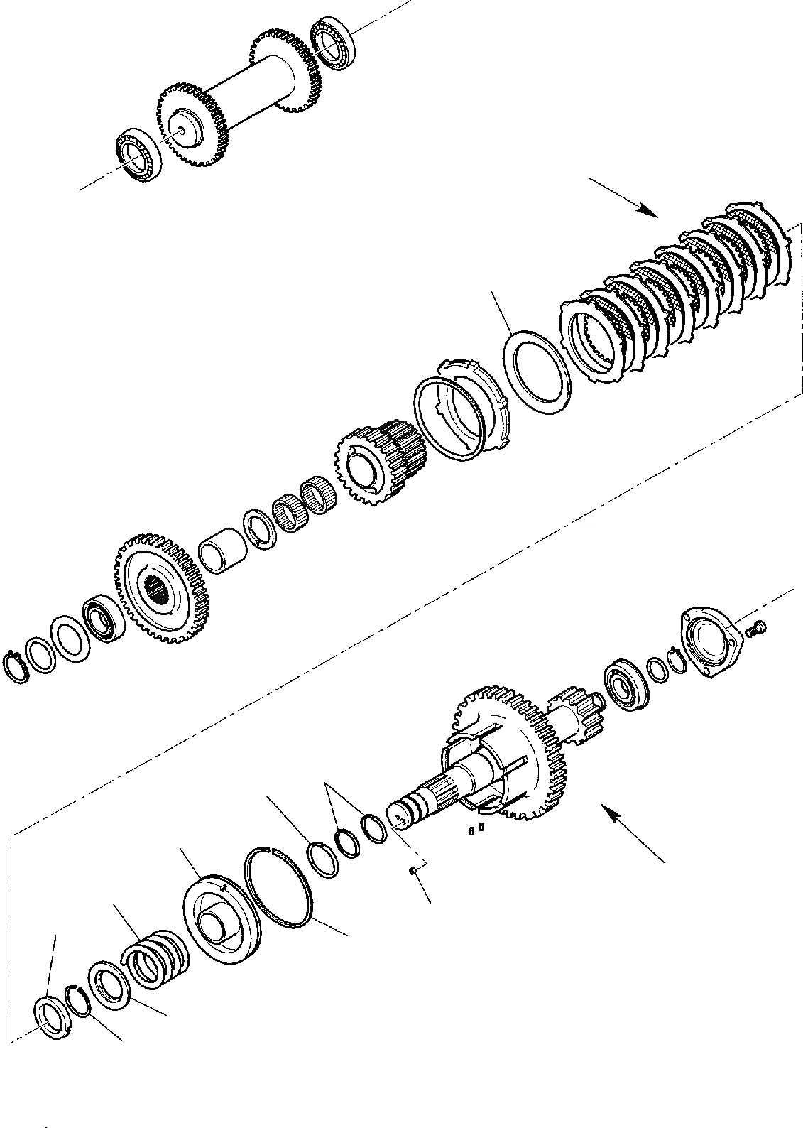 Схема запчастей Komatsu WB140PS-2 - ТРАНСМИССИЯ (/) РАМА