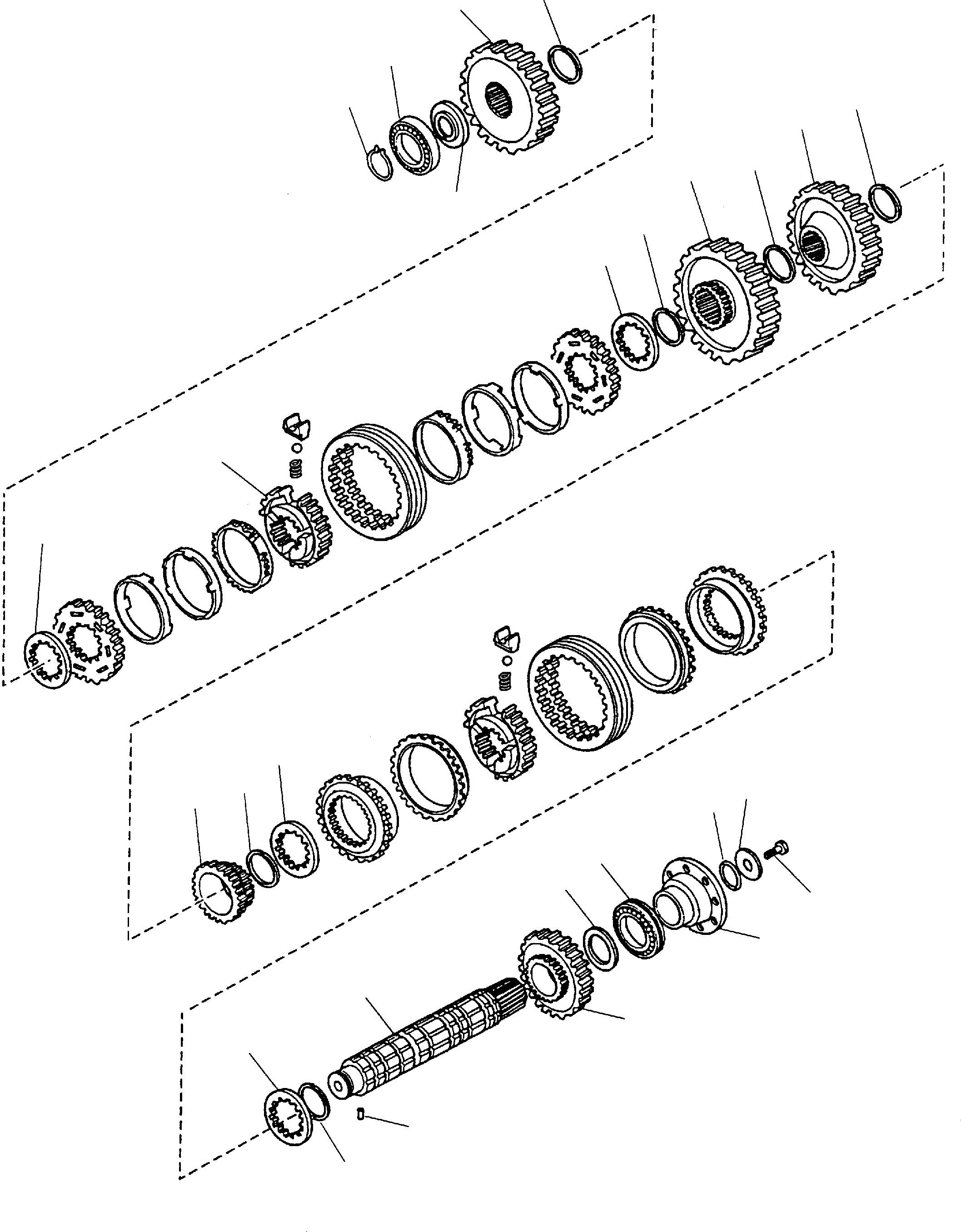 Схема запчастей Komatsu WB150-2 - ТРАНСМИССИЯ (WD) (/) РАМА