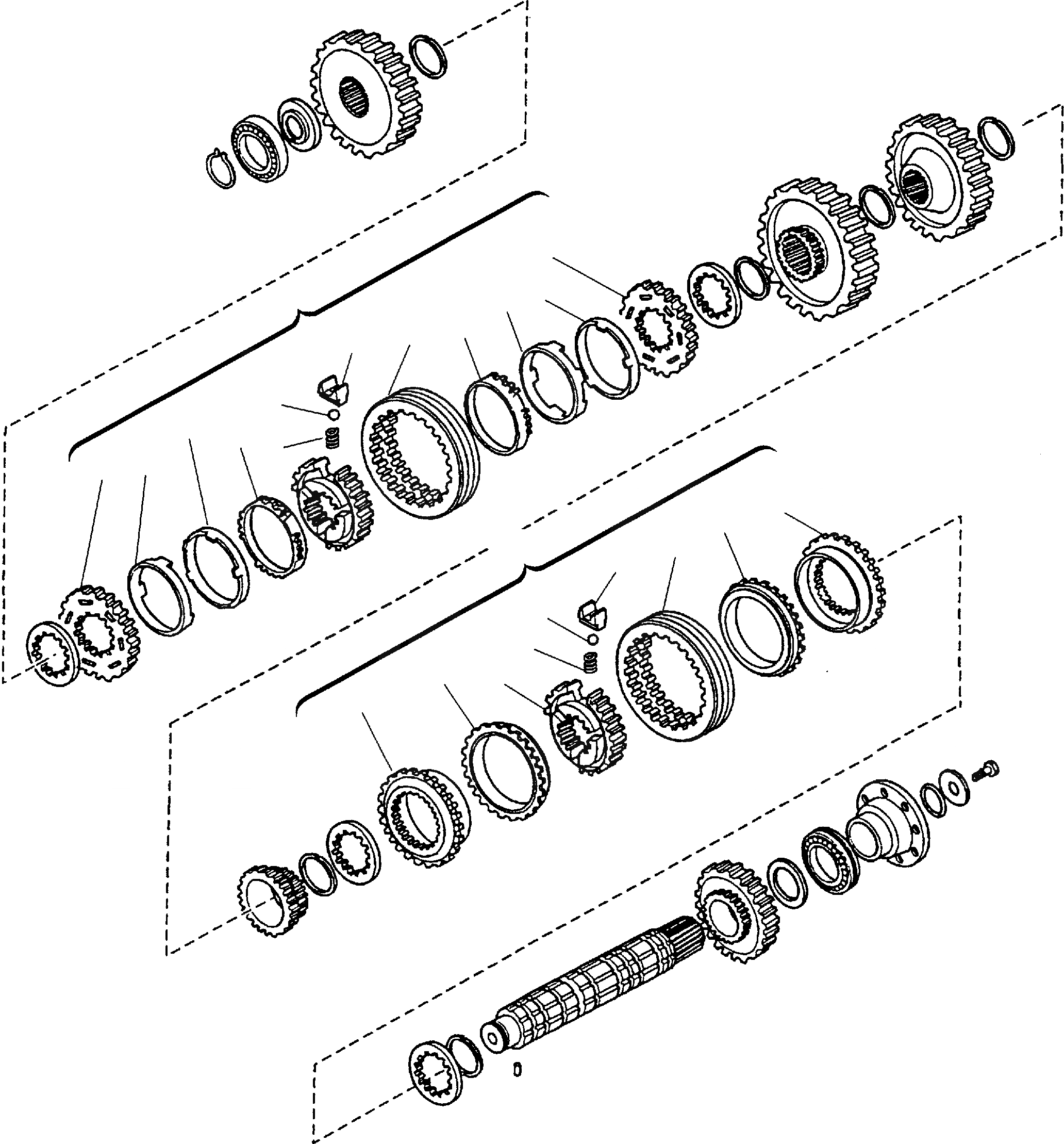 Схема запчастей Komatsu WB150-2 - ТРАНСМИССИЯ (WD) (7/) РАМА
