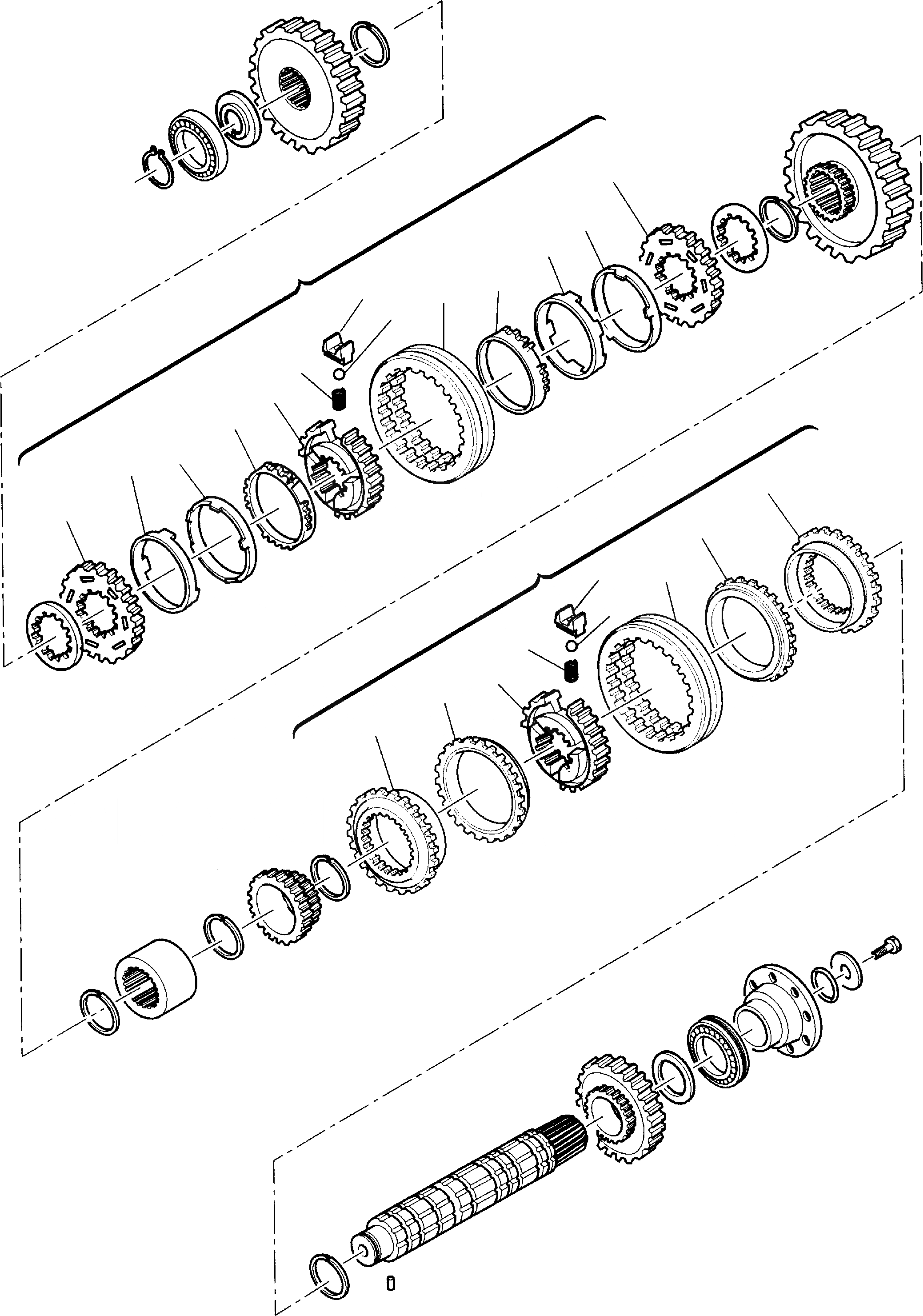 Схема запчастей Komatsu WB150-2 - ТРАНСМИССИЯ (WD) (7/) РАМА