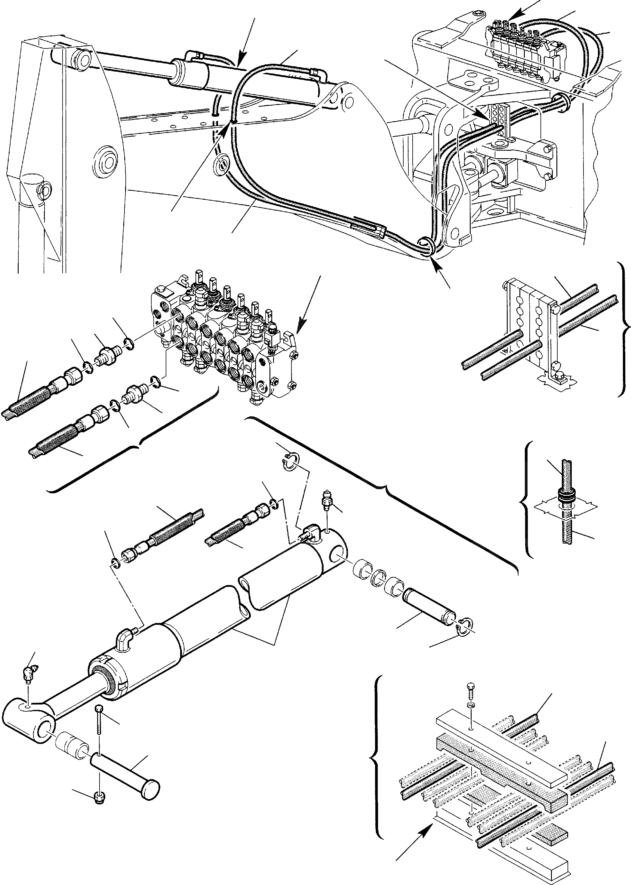 Схема запчастей Komatsu WB150-2 - ГИДРОЛИНИЯ (ЦИЛИНДР РУКОЯТИ) ГИДРАВЛИКА РАБОЧЕЕ ОБОРУДОВАНИЕ