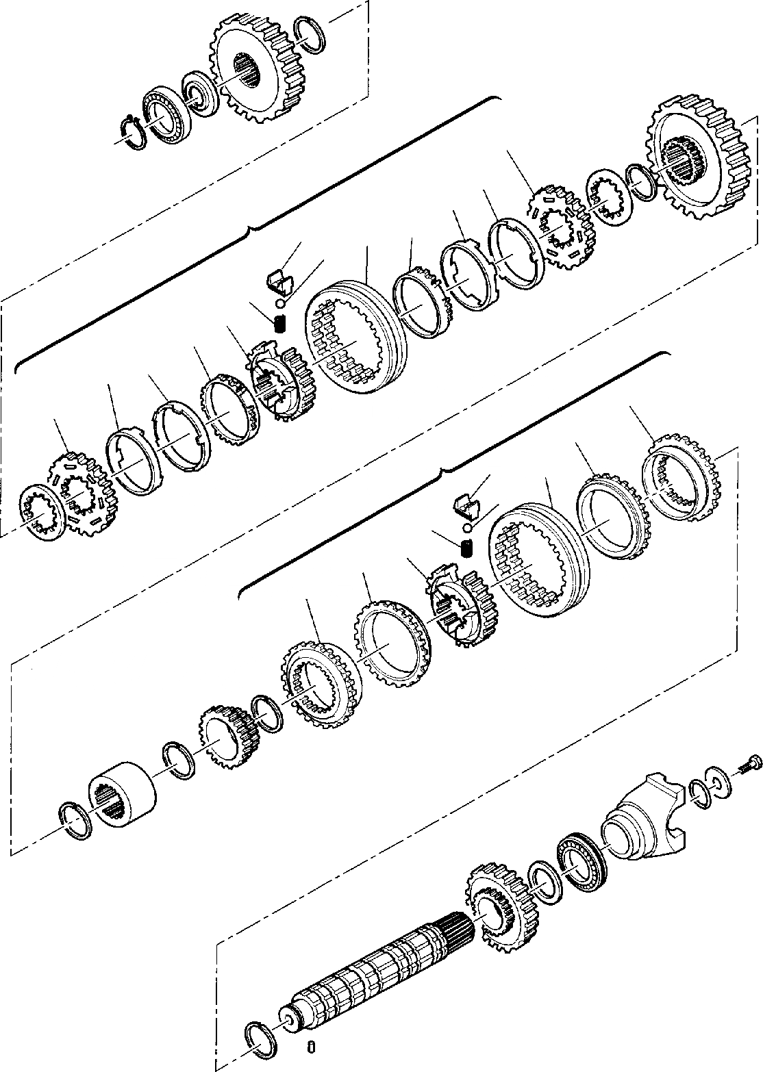 Схема запчастей Komatsu WB150-2 - ТРАНСМИССИЯ (WD) (7/) РАМА