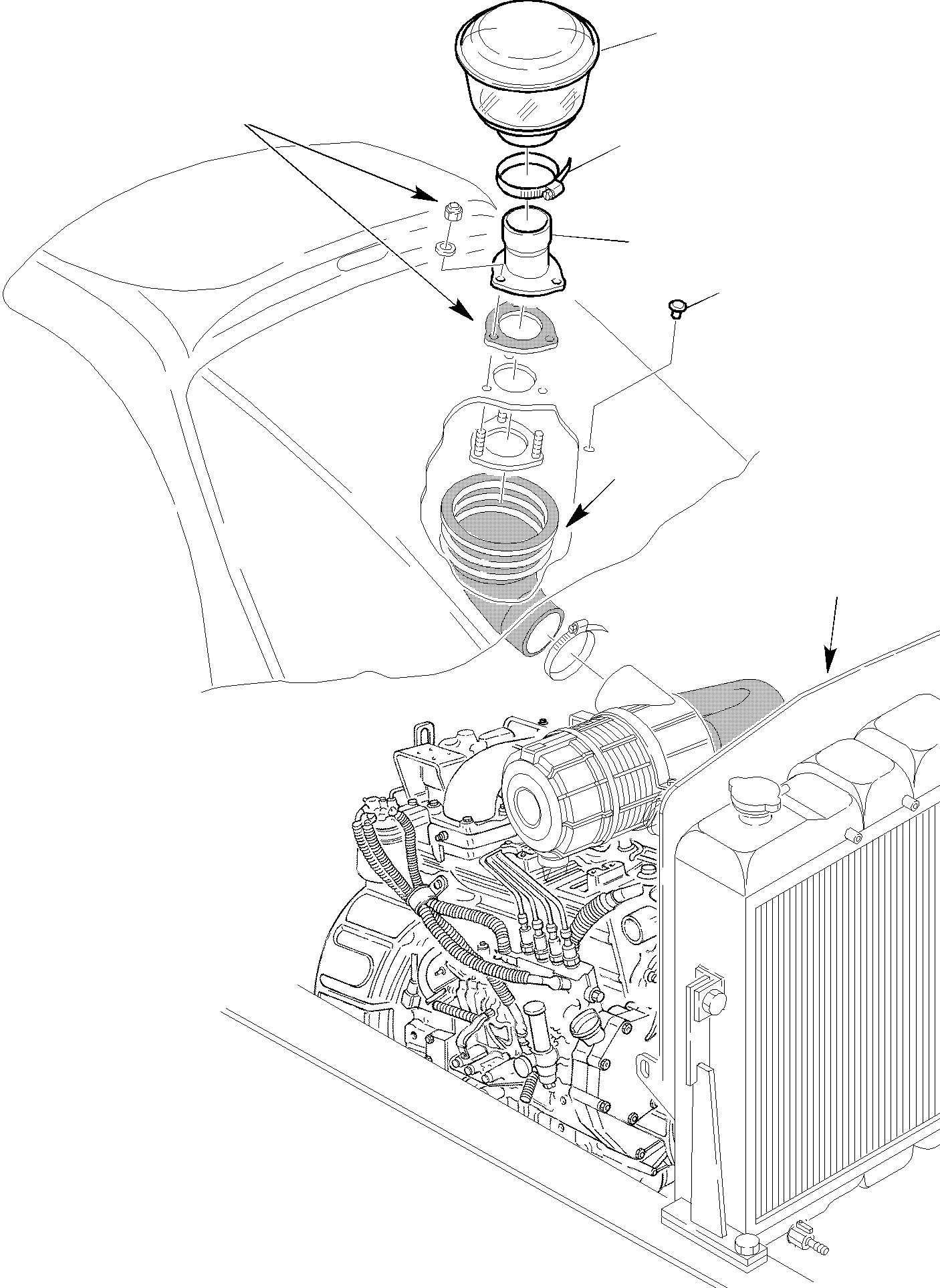 Схема запчастей Komatsu WB150-2 - PREФИЛЬТР. (ОПЦИОНН.) КОМПОНЕНТЫ ДВИГАТЕЛЯ И ЭЛЕКТРИКА