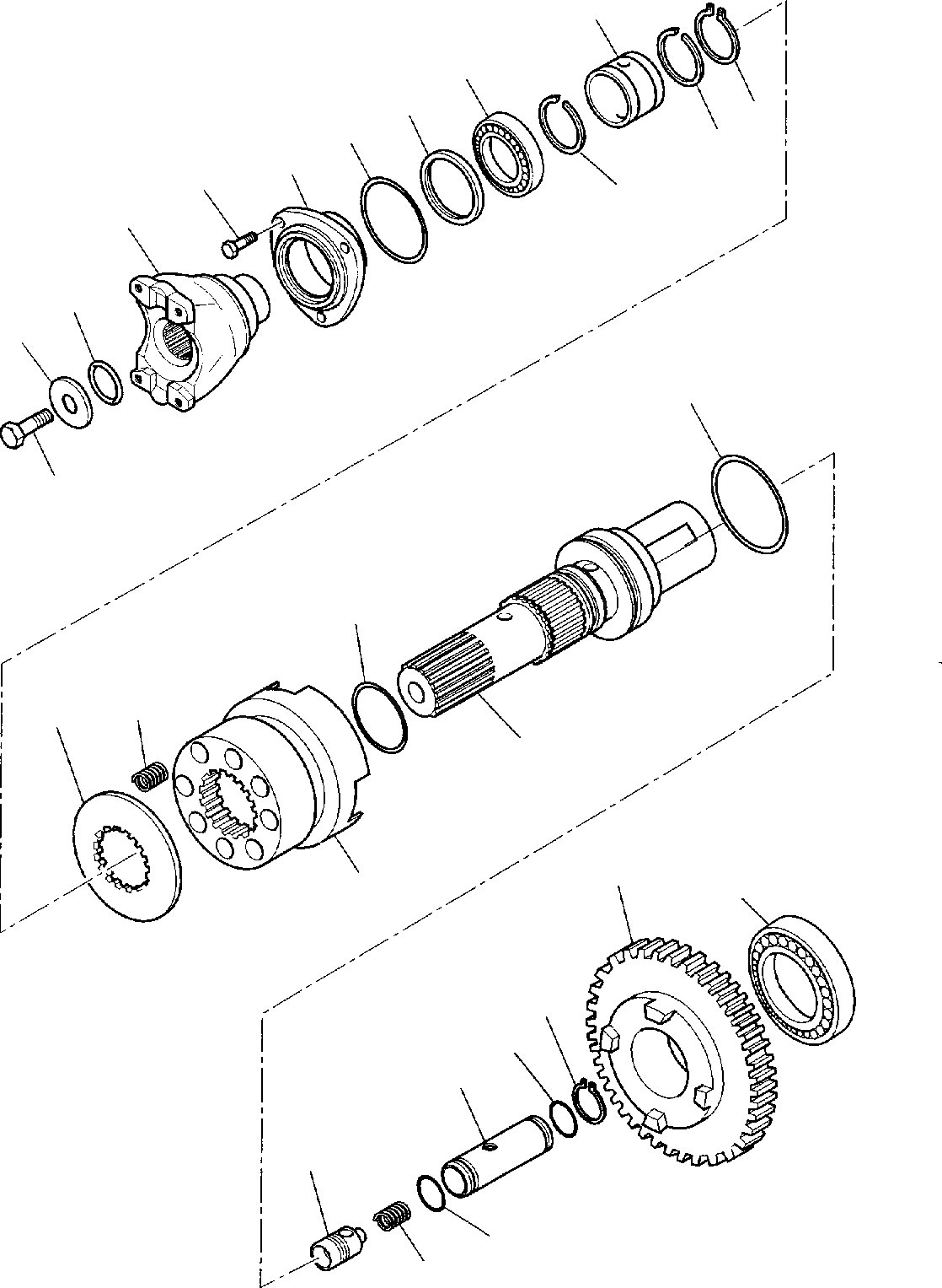 Схема запчастей Komatsu WB150-2 - ТРАНСМИССИЯ (WD) (8/) РАМА