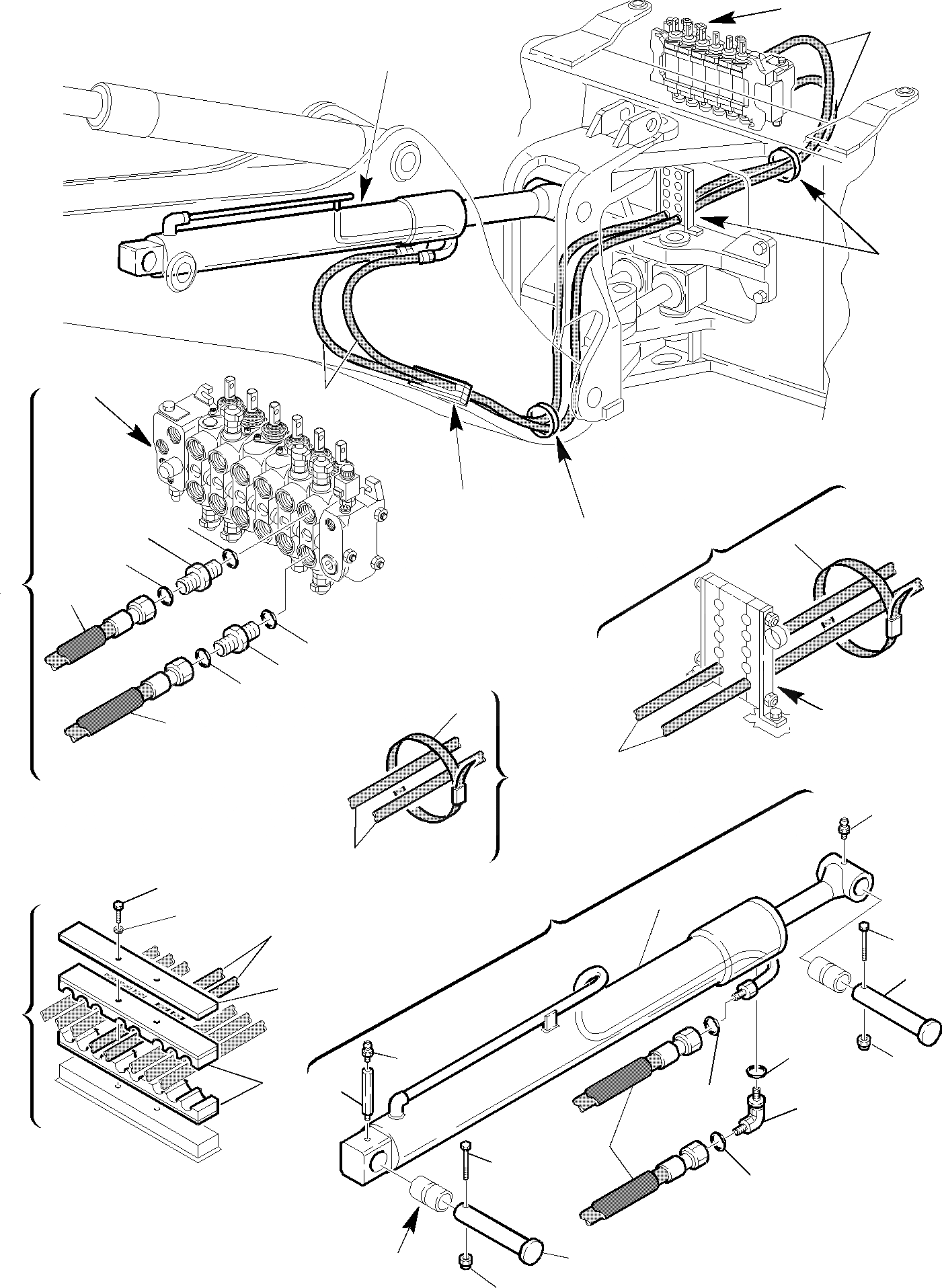 Схема запчастей Komatsu WB150-2 - ГИДРОЛИНИЯ (ЦИЛИНДР СТРЕЛЫ) ГИДРАВЛИКА РАБОЧЕЕ ОБОРУДОВАНИЕ