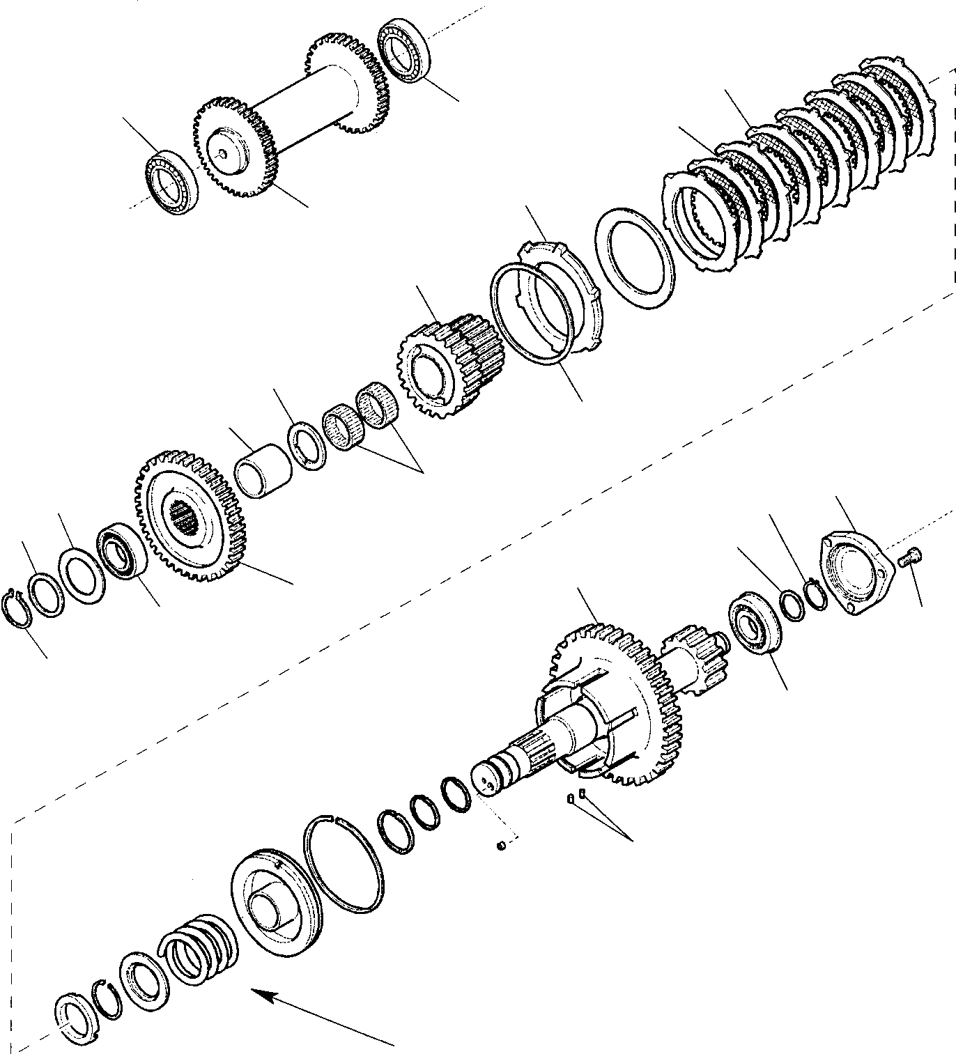 Схема запчастей Komatsu WB150PS-2 - ТРАНСМИССИЯ (/) РАМА
