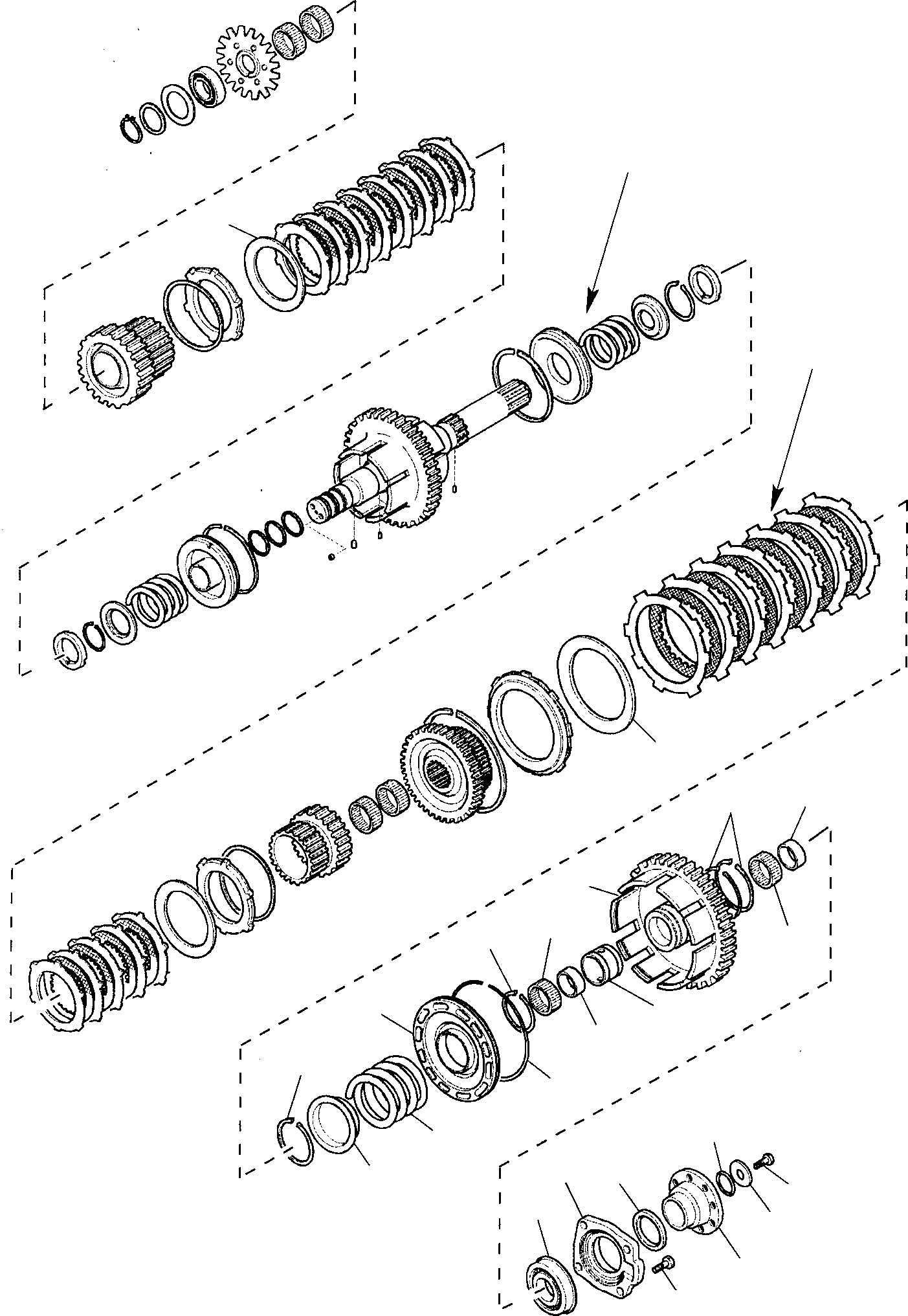 Схема запчастей Komatsu WB150PS-2 - ТРАНСМИССИЯ (7/) РАМА
