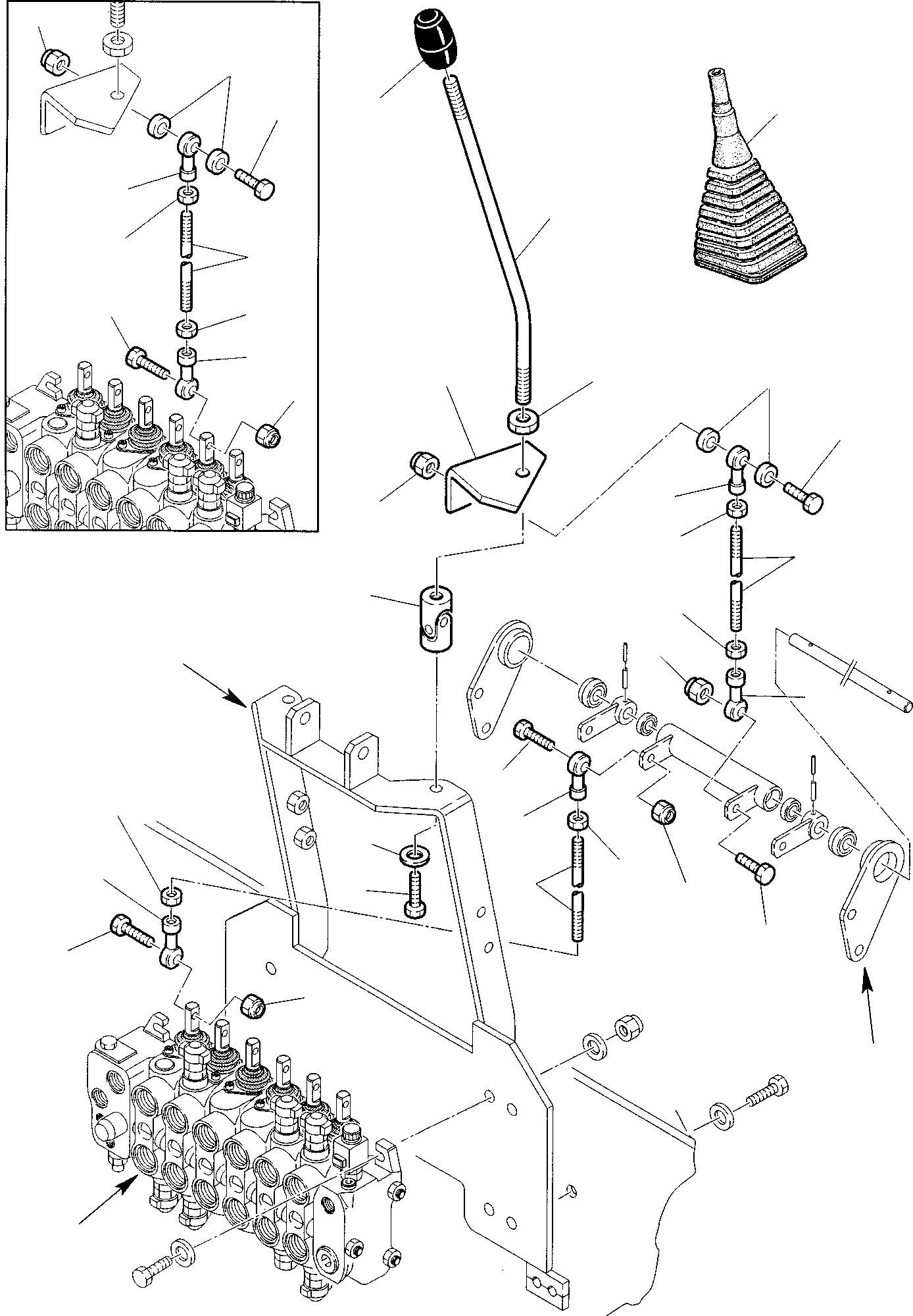 Схема запчастей Komatsu WB150PS-2 - РЫЧАГИ УПРАВЛ-Я ЭКСКАВАТ. КОВШОМ - KOMATSU LAYOUT УПРАВЛ-Е (/) СИСТЕМА УПРАВЛЕНИЯ