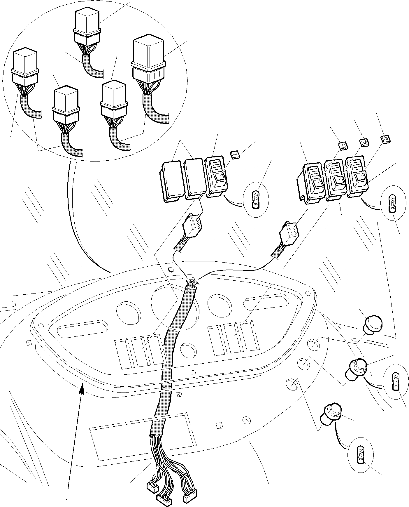 Схема запчастей Komatsu WB150AWS-2 - ПРИБОРН. ПАНЕЛЬ (/) КОМПОНЕНТЫ ДВИГАТЕЛЯ И ЭЛЕКТРИКА