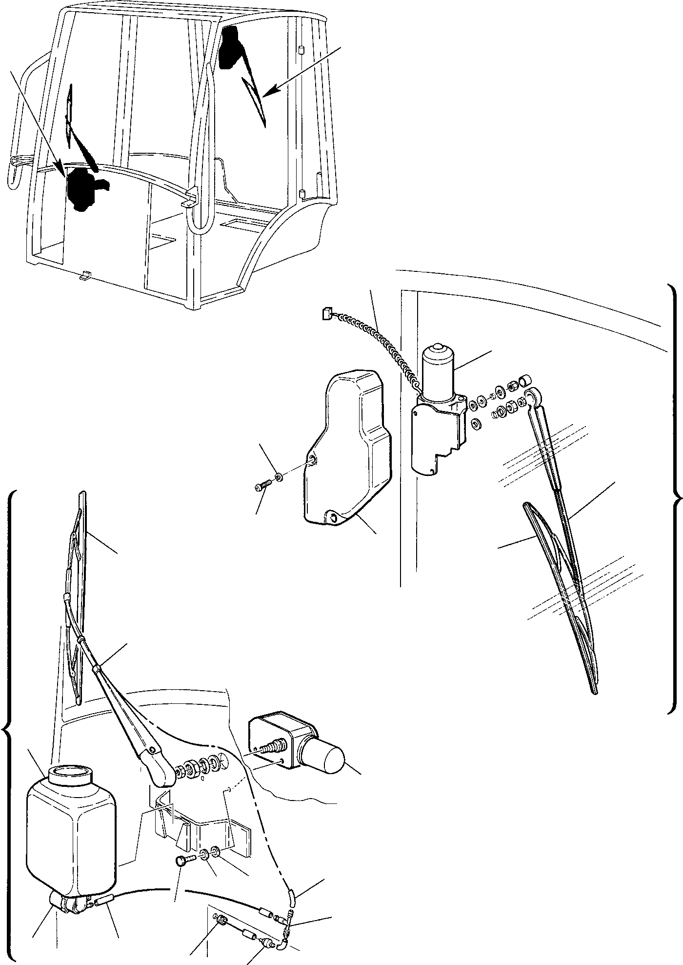 Схема запчастей Komatsu WB150AWS-2 - КАБИНА (9/) ЧАСТИ КОРПУСА И OPERTOR'S КАБИНА