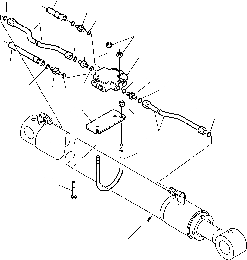 Схема запчастей Komatsu WB150PS-2 - ГИДРОЛИНИЯ (ЦИЛИНДР РУКОЯТИ) (КЛАПАН БЕЗОПАСНОСТИ) (ОПЦИОНН.) ГИДРАВЛИКА РАБОЧЕЕ ОБОРУДОВАНИЕ