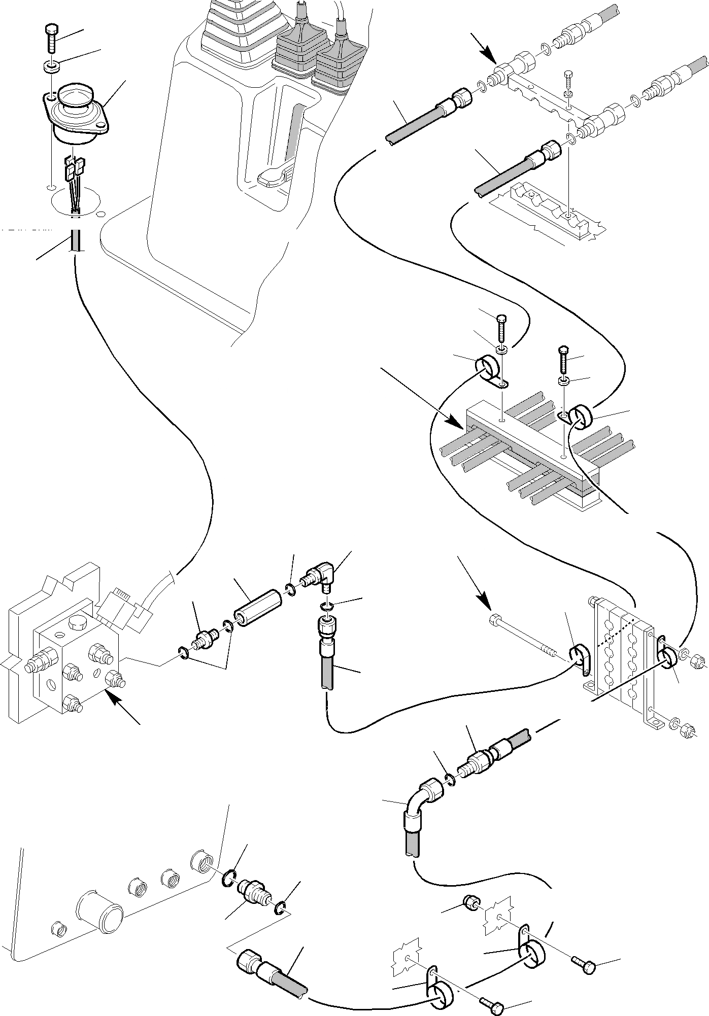 Схема запчастей Komatsu WB150PS-2 - МОЛОТ ГИДРОЛИНИЯ МОЛОТ (/) ГИДРАВЛИКА РАБОЧЕЕ ОБОРУДОВАНИЕ