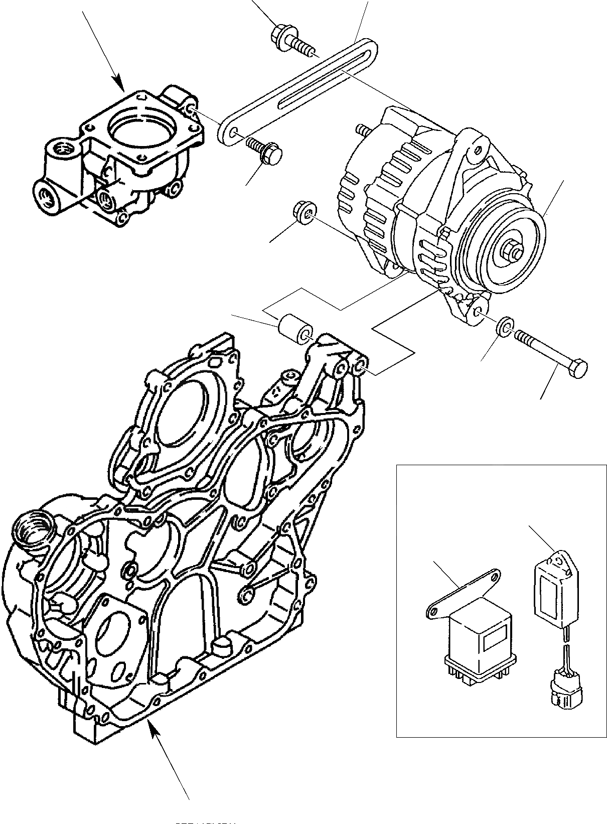 Схема запчастей Komatsu WB150WSC-2 - ГЕНЕРАТОР ДВИГАТЕЛЬ
