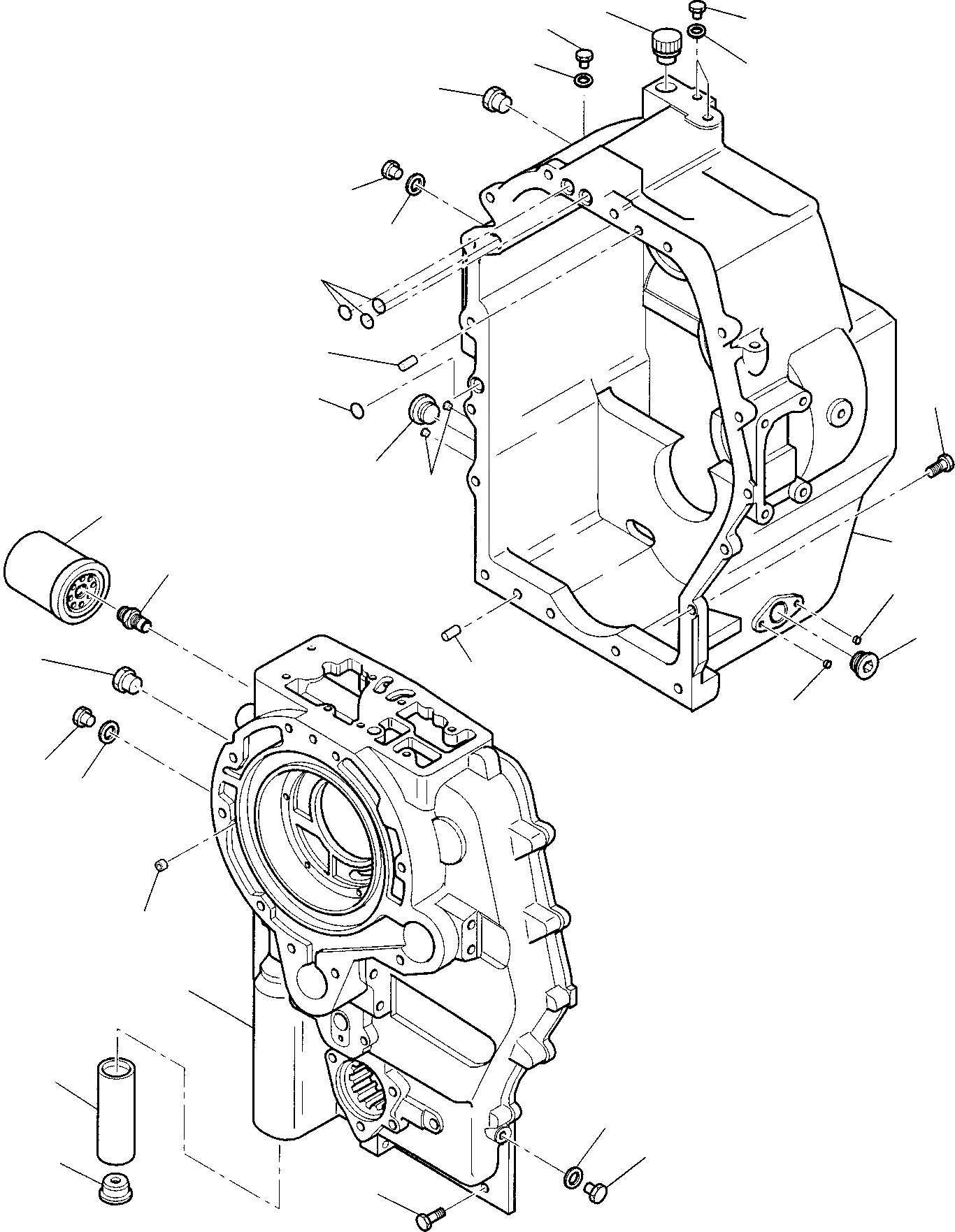 Схема запчастей Komatsu WB150WSC-2 - ТРАНСМИССИЯ (/) РАМА