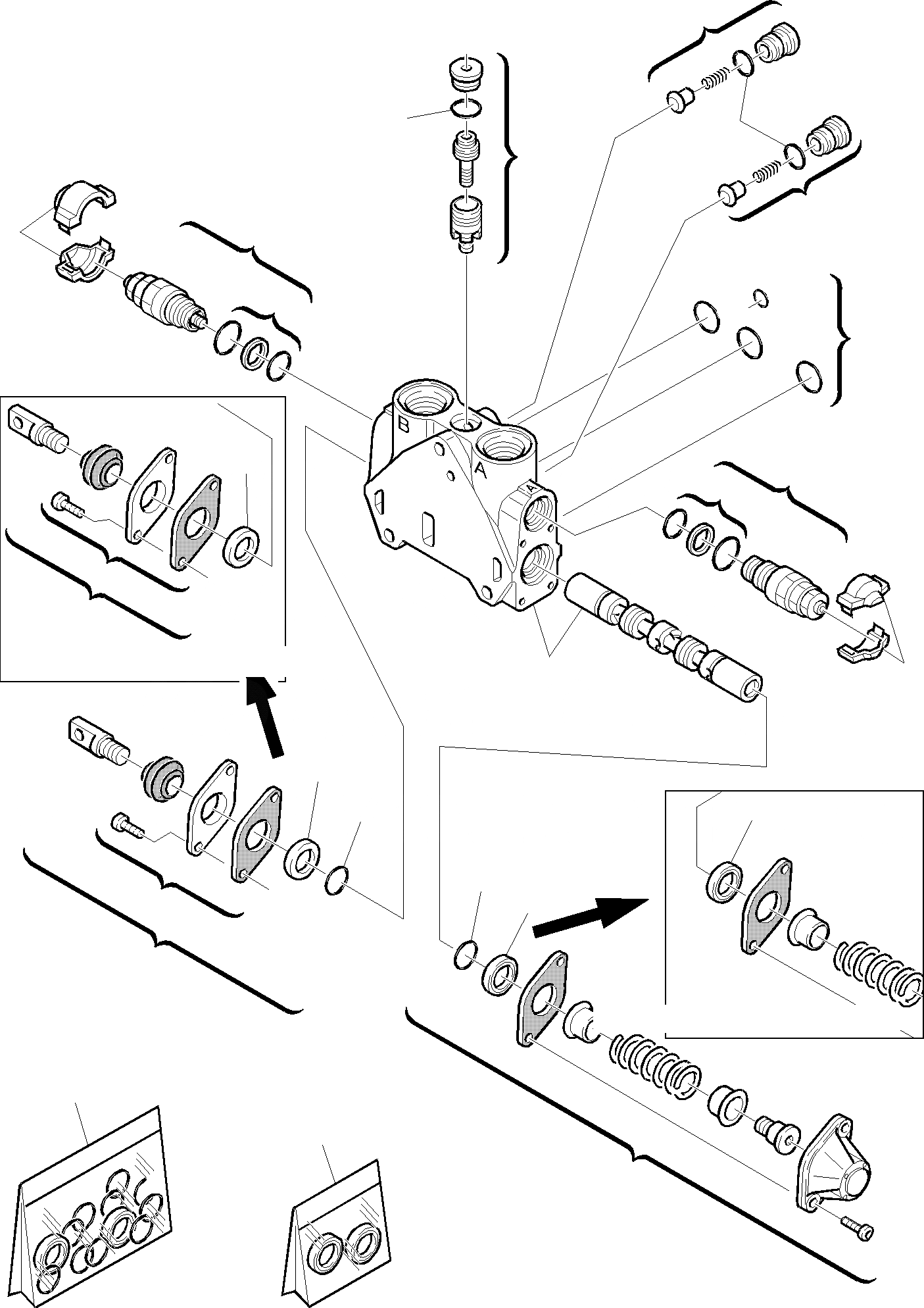 Схема запчастей Komatsu WB150WSC-2 - КЛАПАН УПРАВЛ-Я ЭКСКАВАТОРОМ (7/8) ГИДРАВЛИКА РАБОЧЕЕ ОБОРУДОВАНИЕ