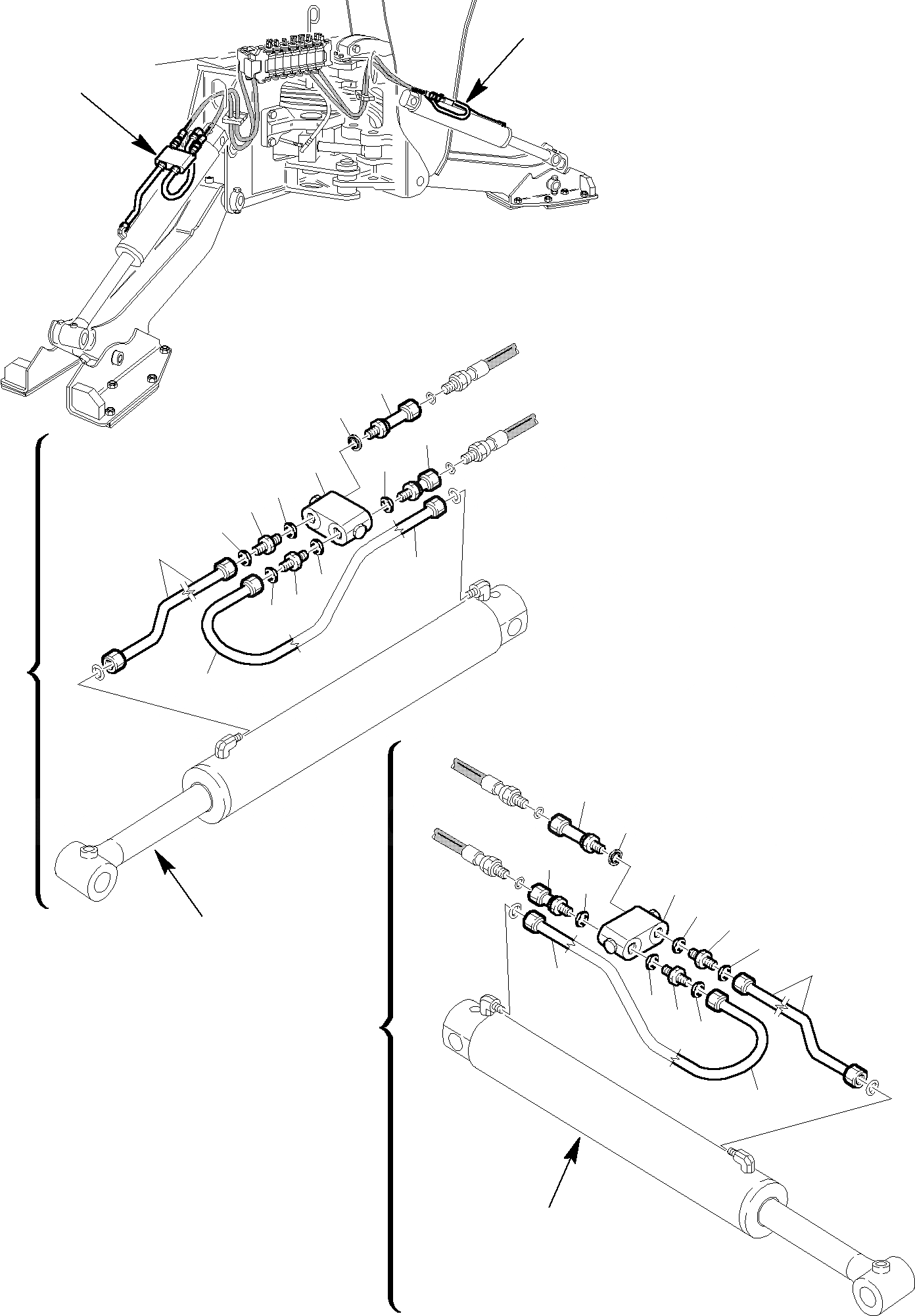 Схема запчастей Komatsu WB150WSC-2 - ГИДРОЛИНИЯ (ЦИЛИНДР ОПОРЫ ЛИНИЯ) (КЛАПАН БЕЗОПАСНОСТИS) (ОПЦИОНН.) ГИДРАВЛИКА РАБОЧЕЕ ОБОРУДОВАНИЕ