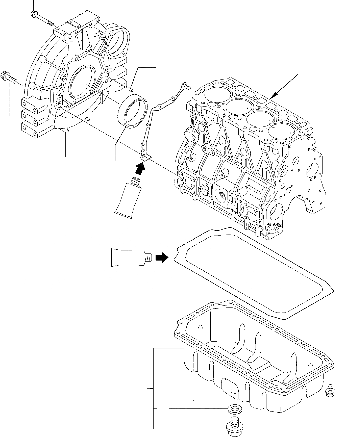 Схема запчастей Komatsu WB70A-1 - МАХОВИК - СИСТЕМА СМАЗКИ МАСЛ. НАСОС ГОЛОВКА ЦИЛИНДРОВ