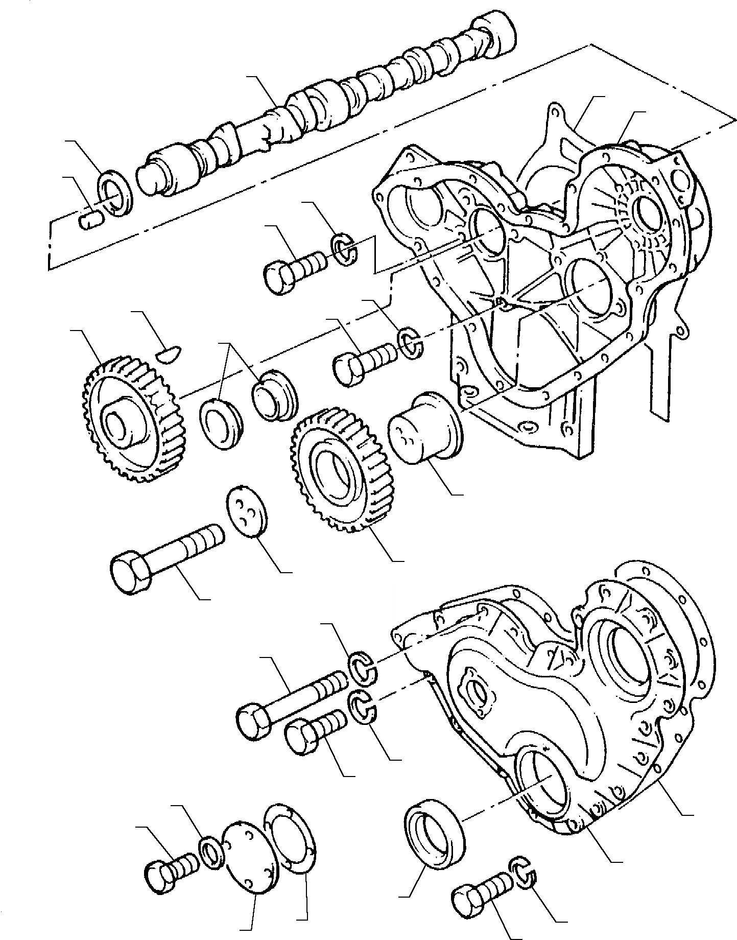 Схема запчастей Komatsu WB91R-1 WB93R-1 - TIMING ПРИВОД И РАСПРЕДВАЛ (ASPIRATED ДВИГАТЕЛЬ) ГОЛОВКА ЦИЛИНДРОВ
