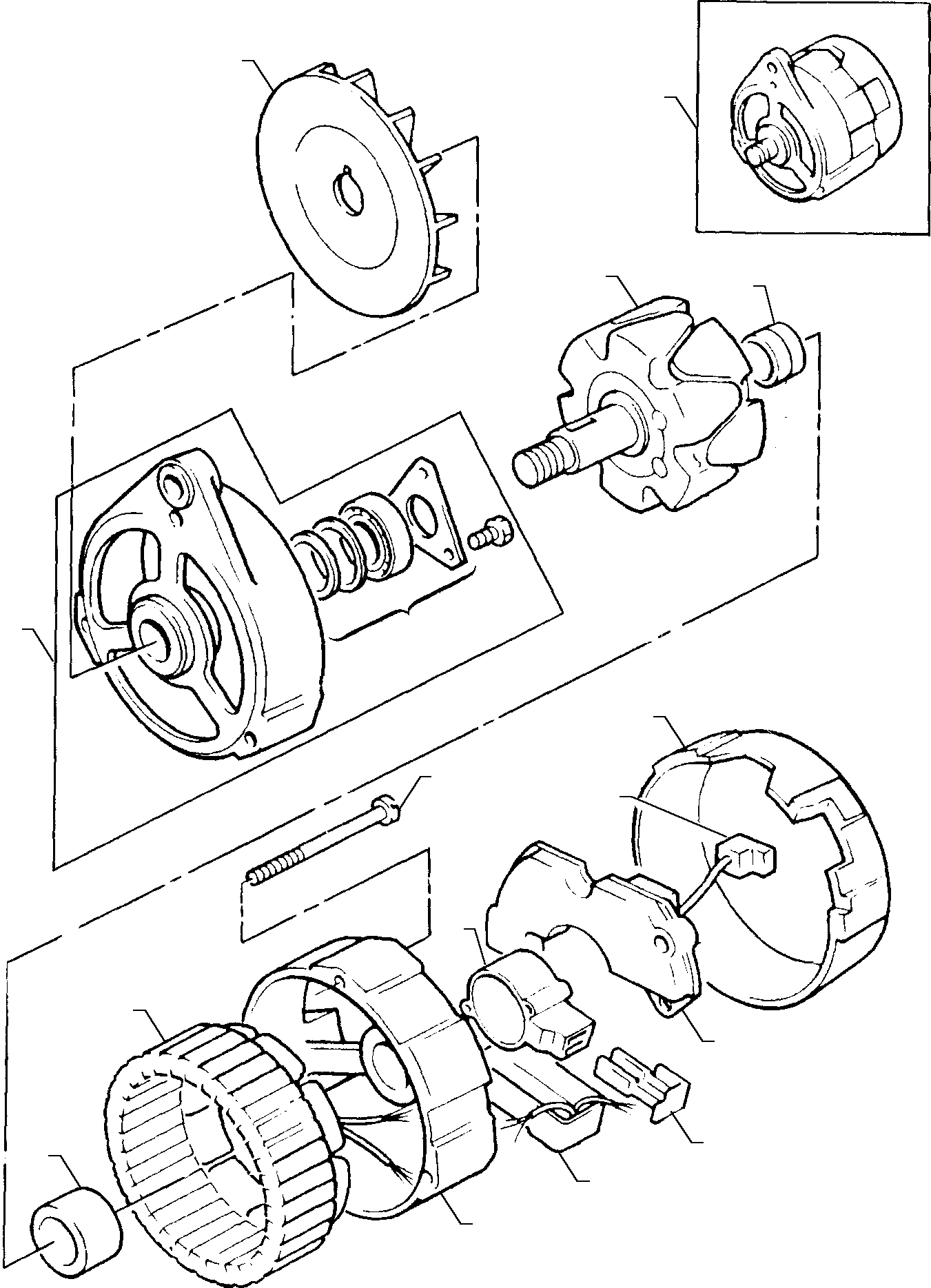 Схема запчастей Komatsu WB91R-1 WB93R-1 - ГЕНЕРАТОР (TURBO ДВИГАТЕЛЬ) ГОЛОВКА ЦИЛИНДРОВ